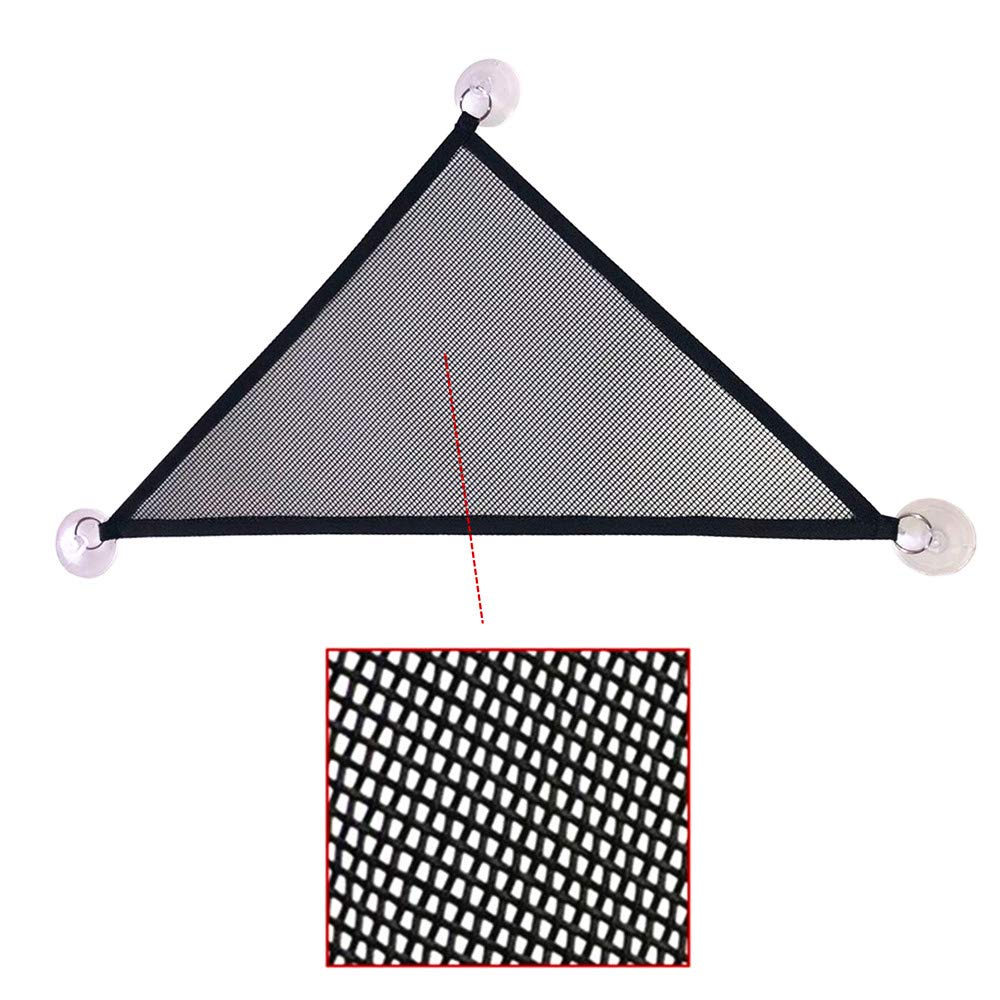 Reptile Hammock Lounger & Ladder Accessories Set For Large & Small Bearded Dragons Anole Geckos Lizards Or Snakes (Triangle, 19×13×13 Inch, 2 Pack)