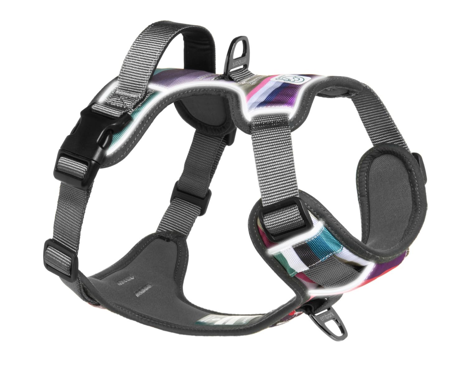 Embark Adventure Dog Harness, Reflective Trim No Pull Dog Harnesses For Small Sized Dogs - Military Grade Nylon, Front Clip With