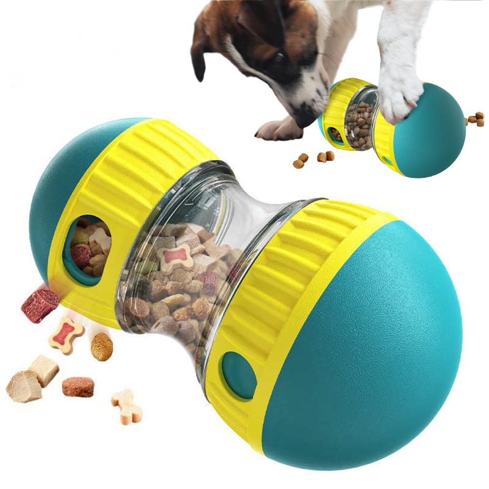 Dog Interactive Treat Dispenser Toy, Food Puzzle Slow Feeder, Suitable for Small & Medium Pets, Reduces Bloating Anti-Gulping fo