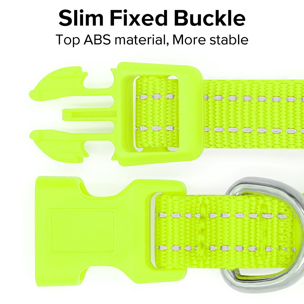 Light Up Dog Collar For Small Dog,Vizpet Xs Adjustable Size Nylon Collar Usb Rechargeable Bright Safety Pet Collar For Cats Dogs (Green)