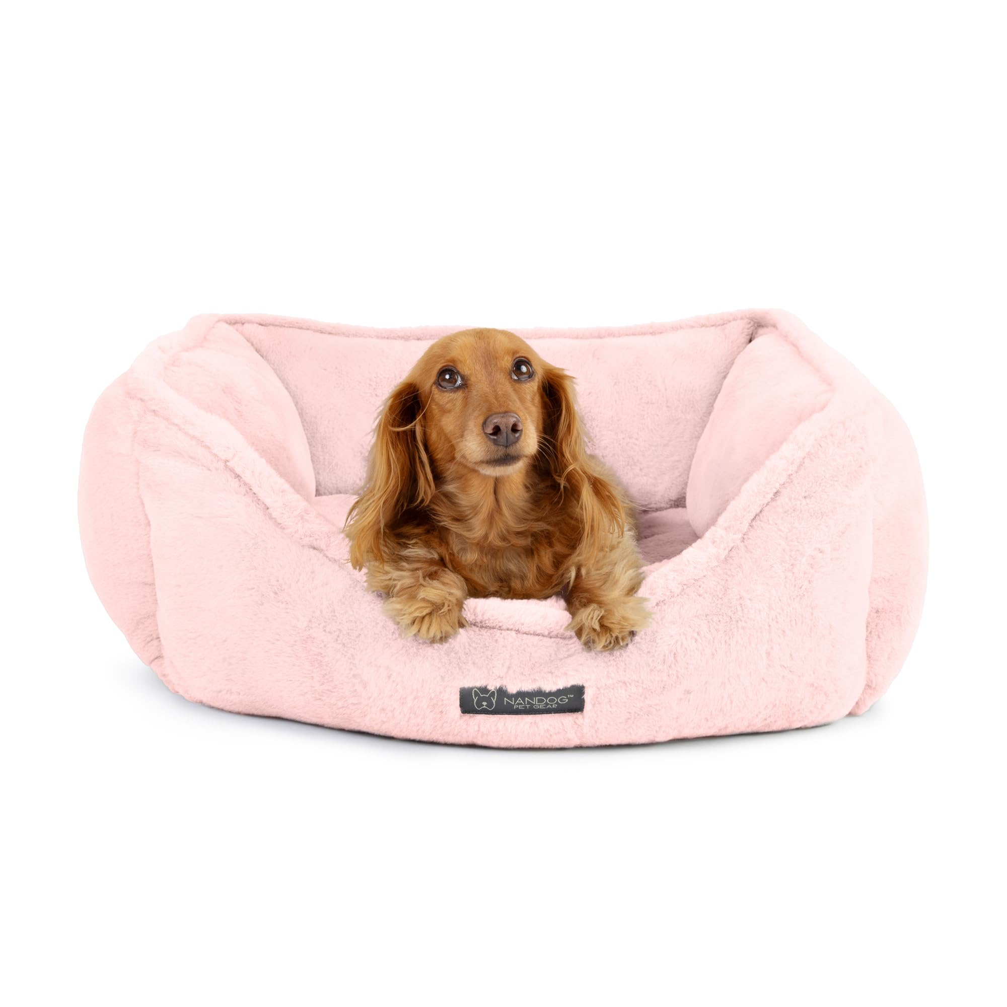 Nandog Super Cloud Reversible Bed In Blush Pink - Ultra Soft Micro Plush Fabric Elegant & Modern Design - Ideal For Dogs & Cats