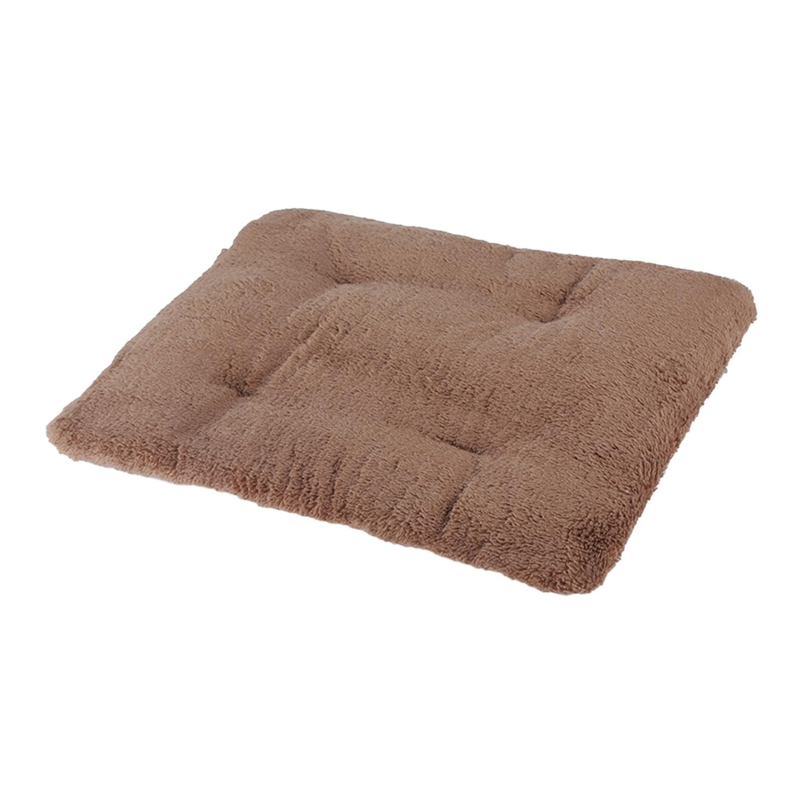 MYADDICTION Self Warming Cat Bed Blanket Cushion Dog Crate Bed for Chairs Winter Outdoor Khaki s