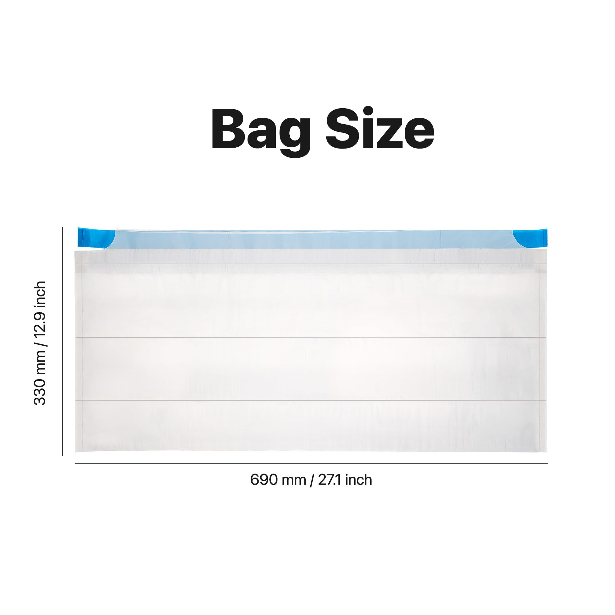 Neakasa Replaced Waste Bags-2 Rolls, Cat Litter Waste Receptacles Bags For M1 Open-Top Self-Cleaning Cat Litter Box