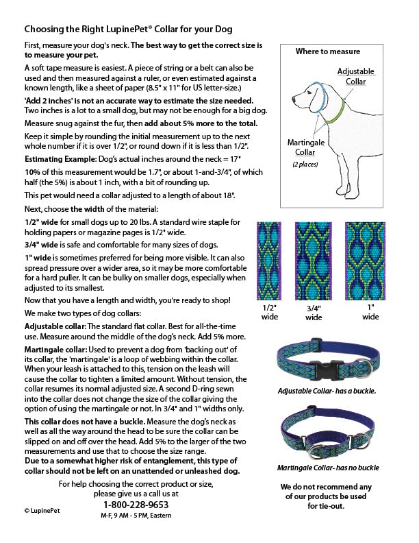Lupinepet Originals 1' Jelly Roll 12-20' Adjustable Collar For Medium And Larger Dogs