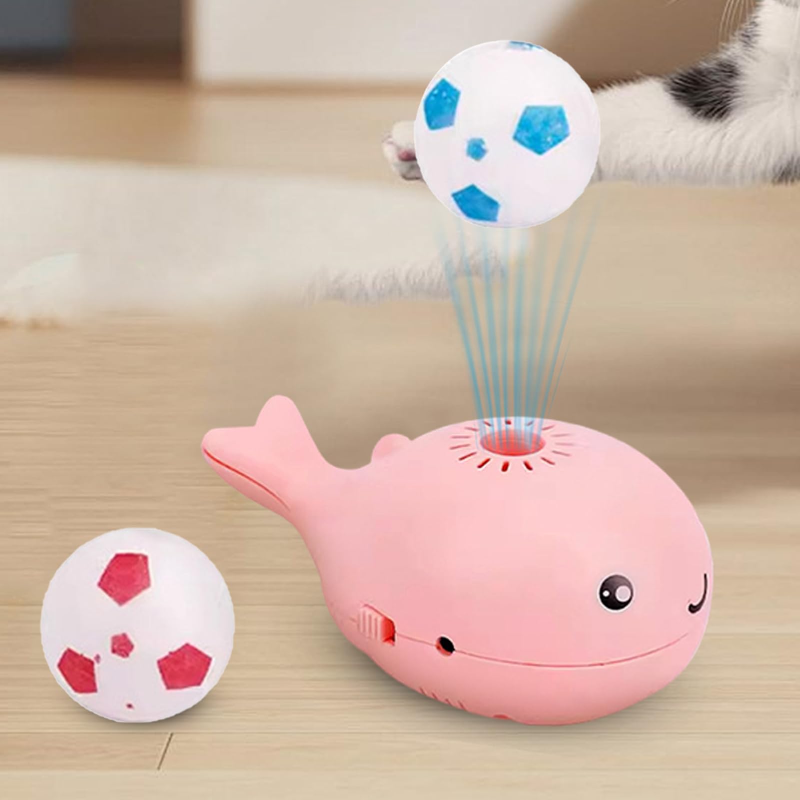 Whale Floating | Interactive Electric Cat Toy for Indoor Cats, Floating Water with Feathers, Fun Puzzle to Keep Cats Entertained