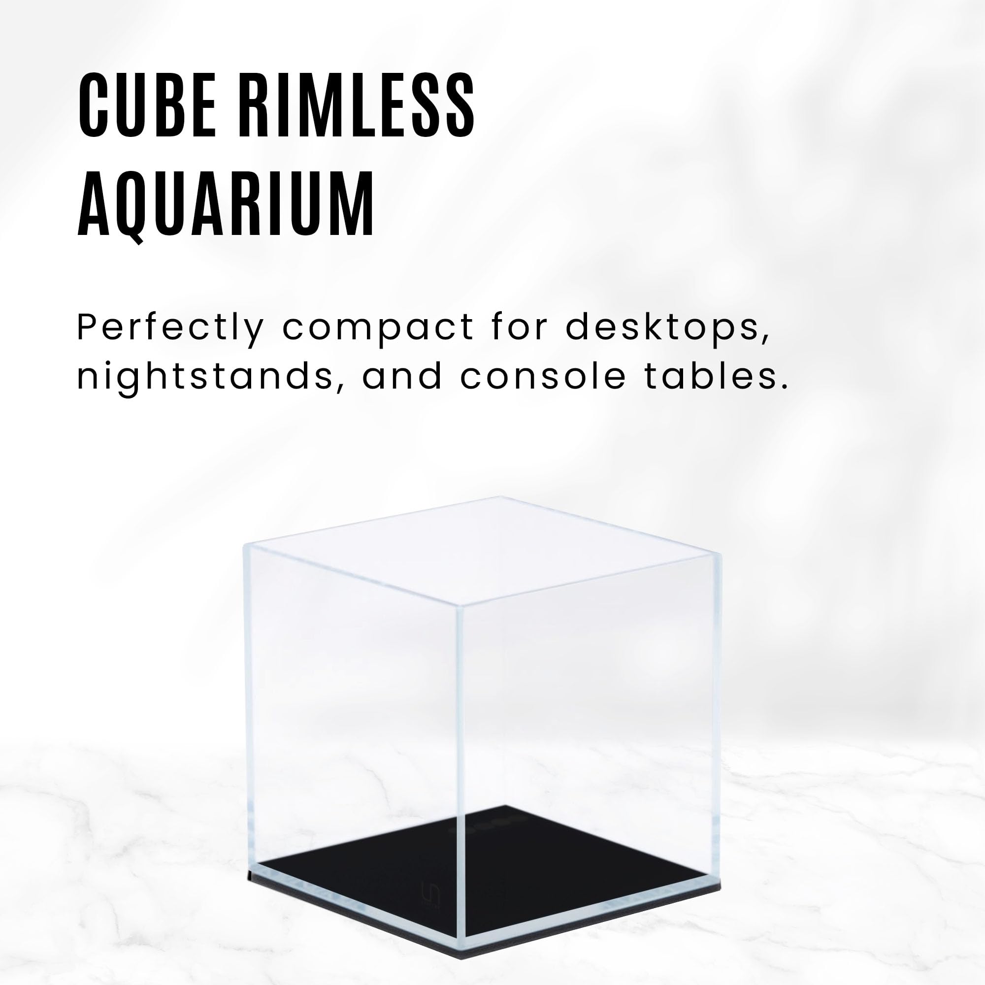 Ultum Nature Systems Ultra Clear Rimless Aquarium - Low Iron Glass Fish Tank With 45 Mitered Edges, 5Mm-12Mm Thick, Leveling Mat