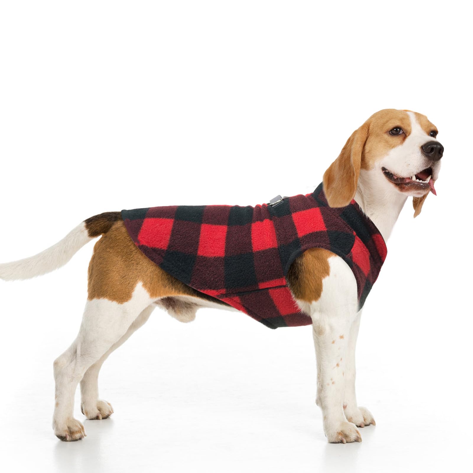 Beautyzoo Small Dog Sweater Fleece Vest Winter Jacket, D-Ring Leash Attachment For Xs S Puppy Medium Sized Breeds Dogs, Cold Wea