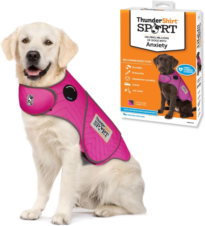 ThunderShirt Dog Calming Vest Large Fuchsia Anxiety Wrap Sport