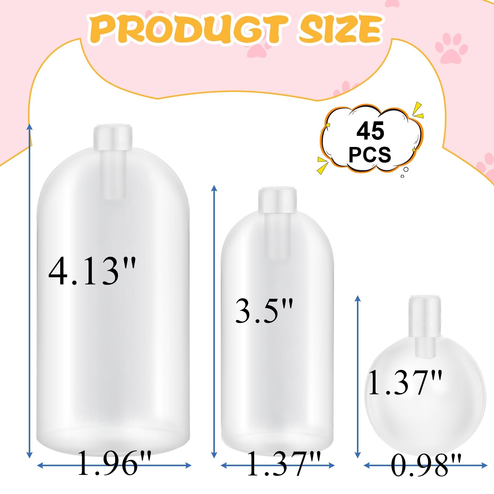 Tebery 45 Pack Replacement Squeakers For Dog Toys, Loud Plastic Pet Toy Squeakers Repair, Squeaky Diy Toy Noise Makers Accessori