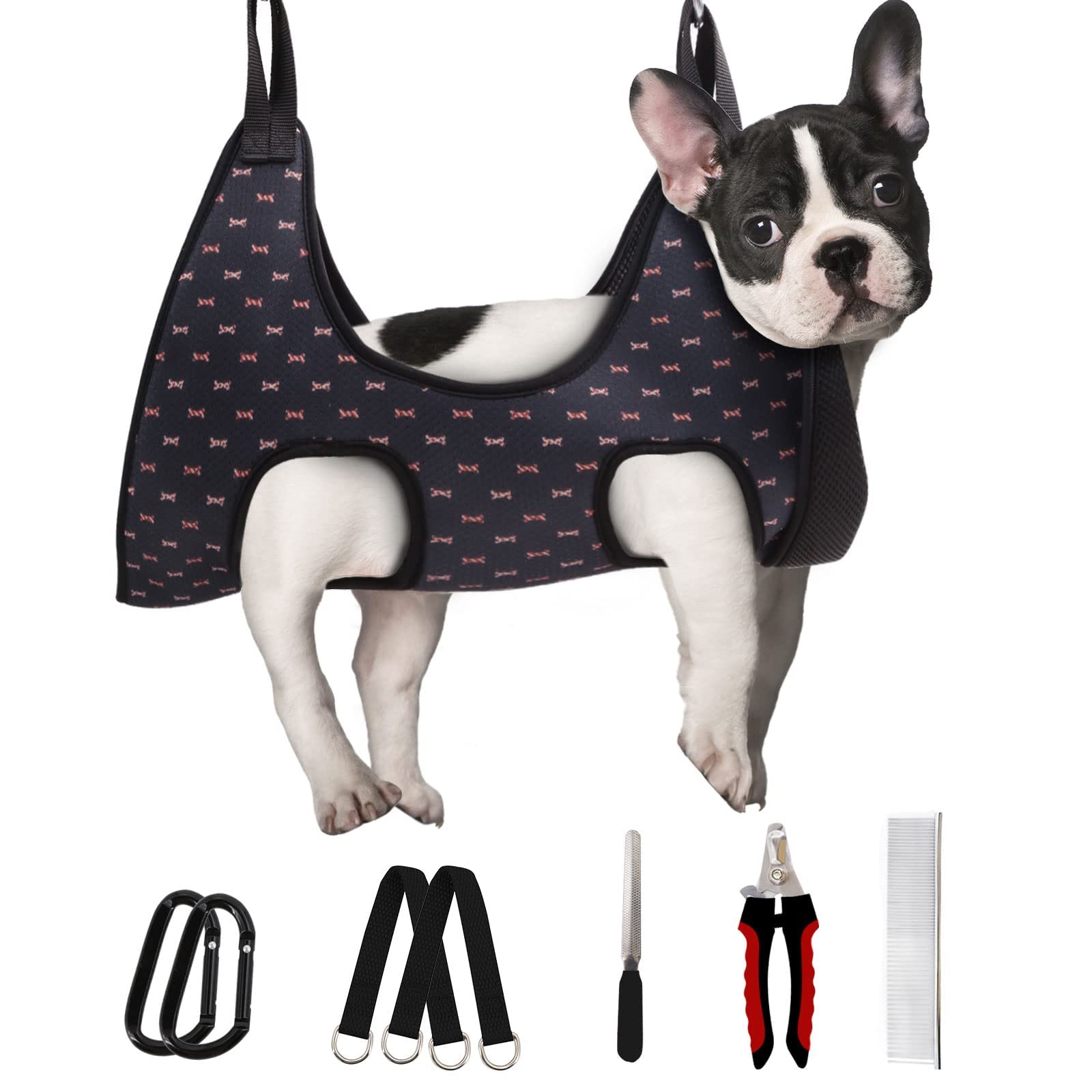 Supet Dog Grooming Hammock Harness for Cats Dogs, Relaxation Pet Grooming Hammock Restraint Dog & Small Animal Leashes Sling for