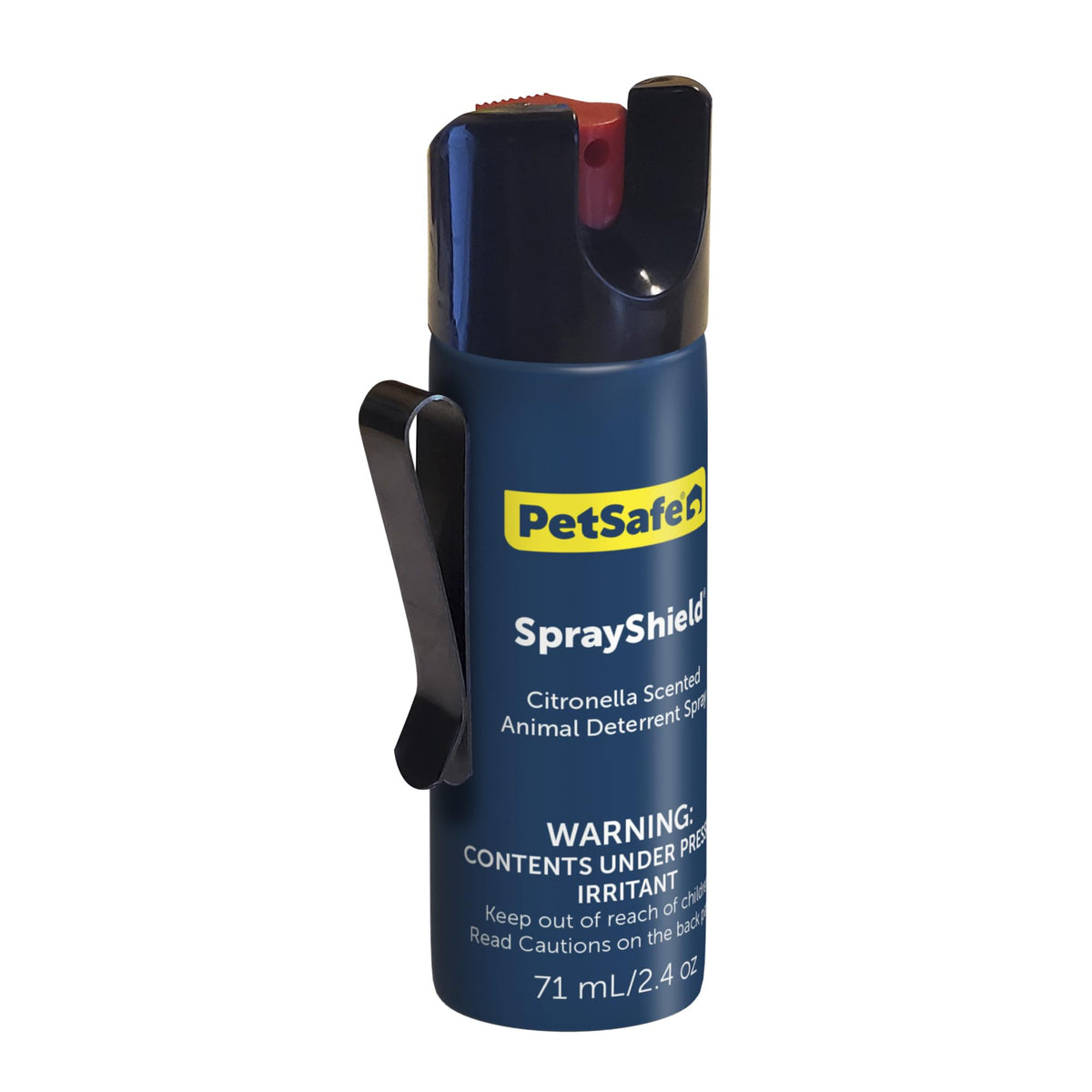 Petsafe Sprayshield Animal Deterrent Spray (2.4 Oz / 71 Ml) Dog Spray Self Defense Compact Design For Portability, Belt Clip For Easy Carry, Releases Surprising Burst, Citronella