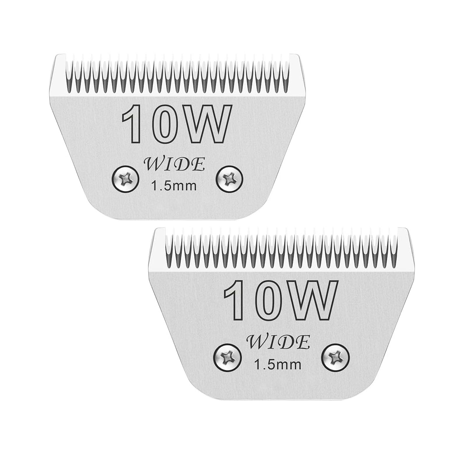 2Pcs 10W Wide Blades For Dog Grooming Blades Compatible With Andis,Oster A5,Wahl Km10 Dog Clippers, Detachable Dog Clipper Blade