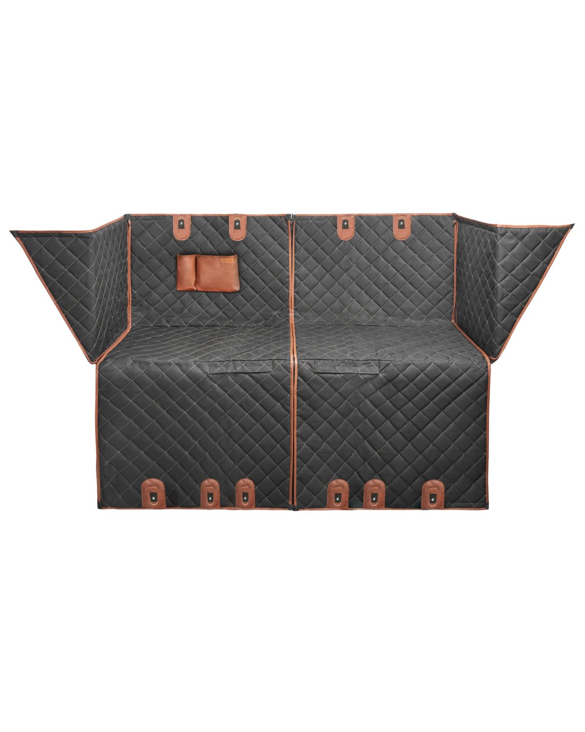 Owleys Back Seat Extender For Dogs Premium Dog Hammock For Car | Pet Cover For Dogs | Dog Covers For Cars Back Seat | (Black Sta