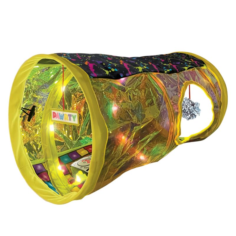 Kong Play Spaces Rave Cave - Motion Activated Tunnel With Music/Lights - For Cats