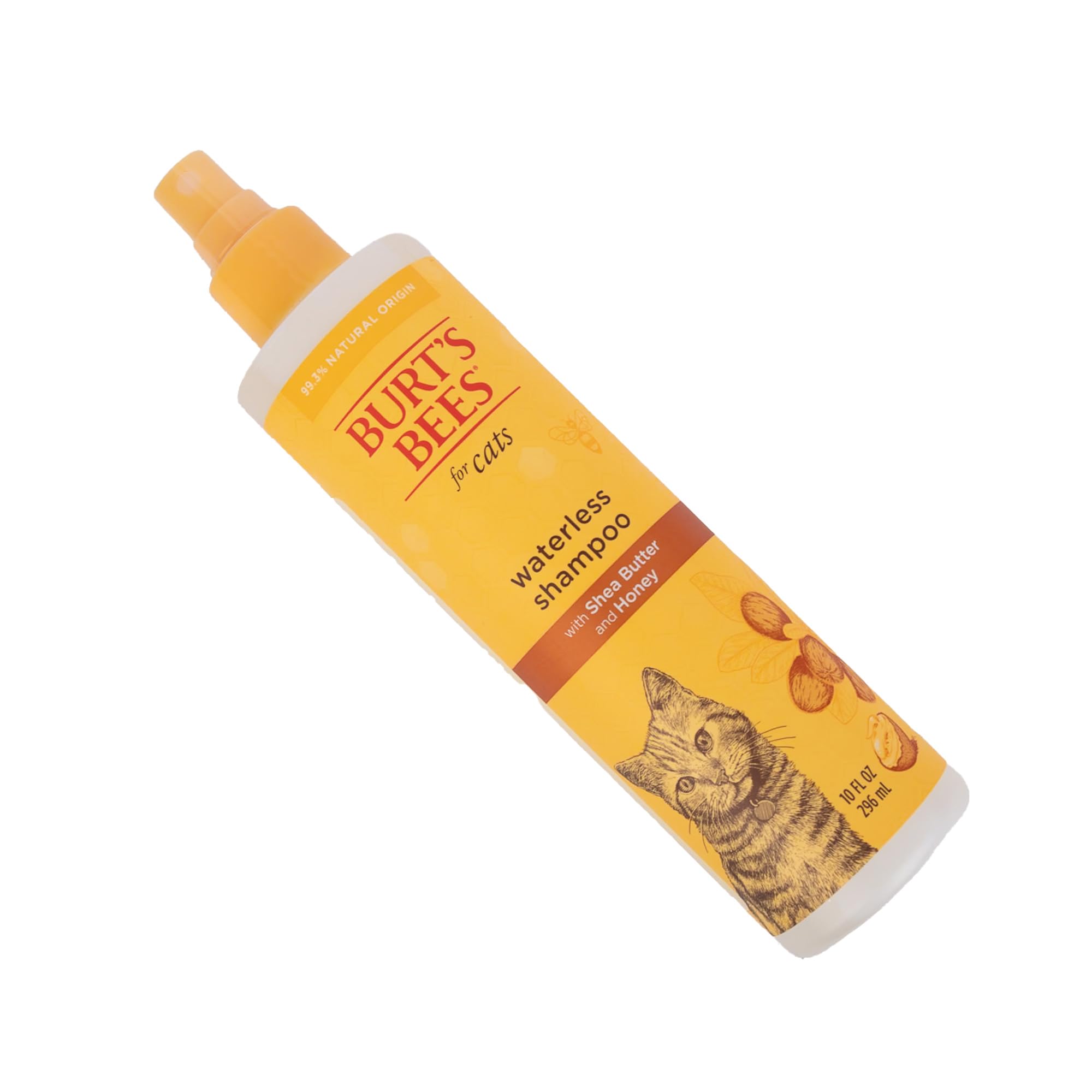 Burt's Bees Waterless Cat Shampoo with Apple & Honey, 10 Fl Oz - 2 Pack, Cruelty Free, Sulfate & Paraben Free, pH Balanced, Made in
