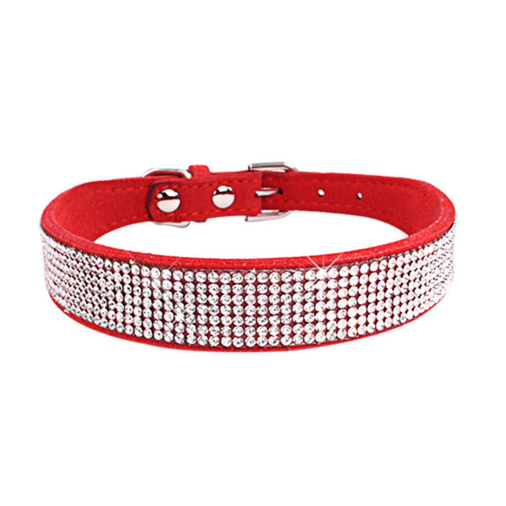 Large Dog Collar For Females,Rhinestone Dog Collars Bling Diamond Sparkly Jewelry Collar For Small Medium Large Girl Female Prin