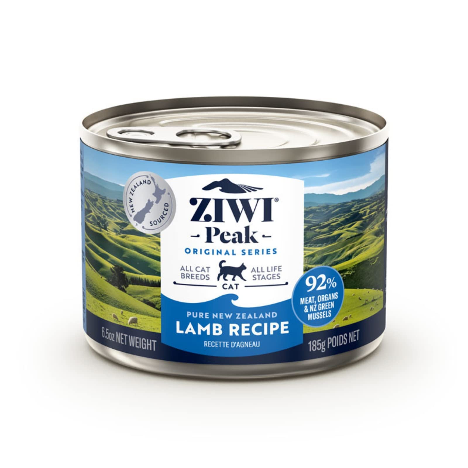 ZIWI Peak Canned Wet Cat Food - All Natural, High Protein, Grain Free, Limited Ingredient, with Superfoods, Lamb, 6.5 Ounce (Pac