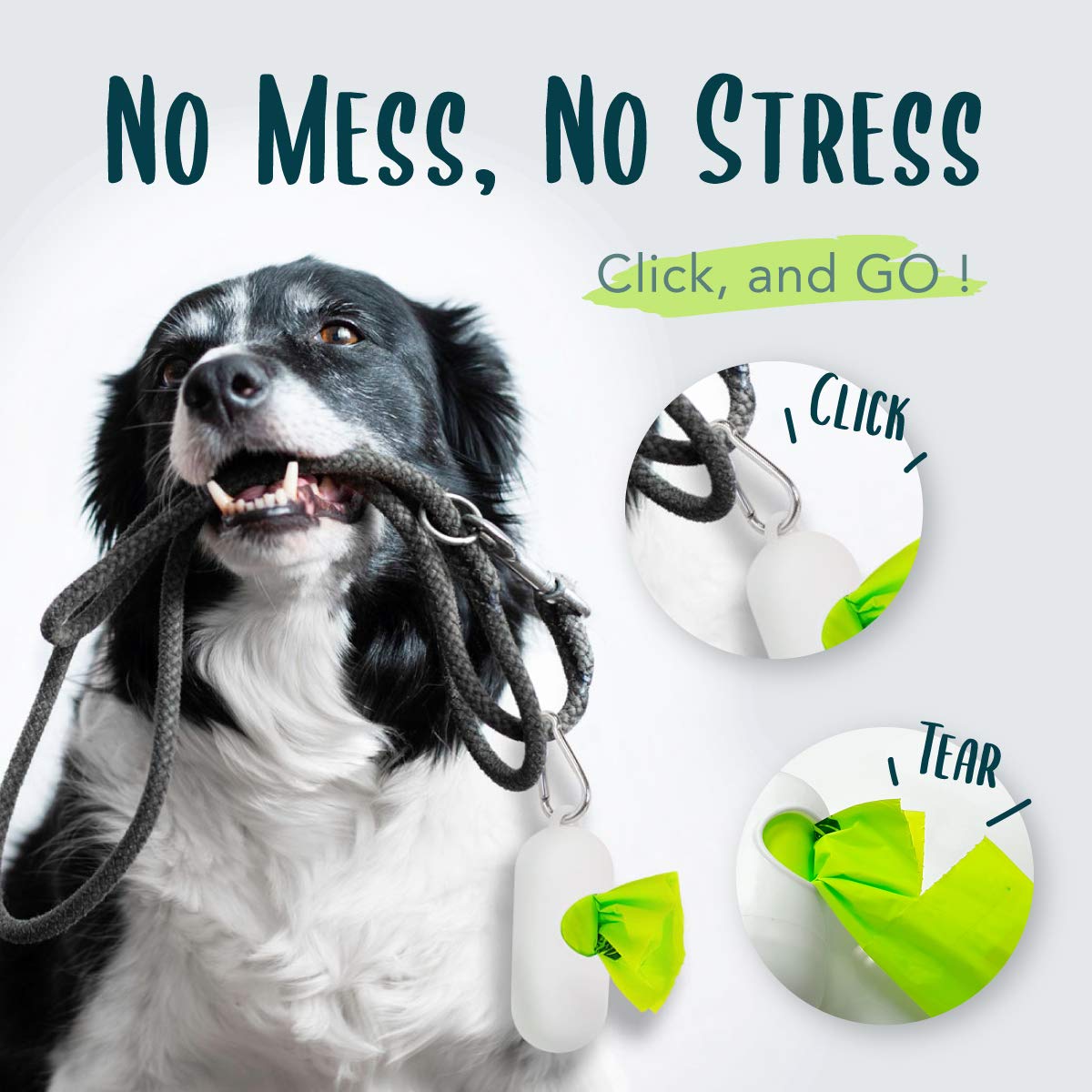 Moonygreen Compostable Dog Poop Bags, Vegetable-Based, Leak Proof, Extra Thick, 9x13 Inch, Pack of 120, Green
