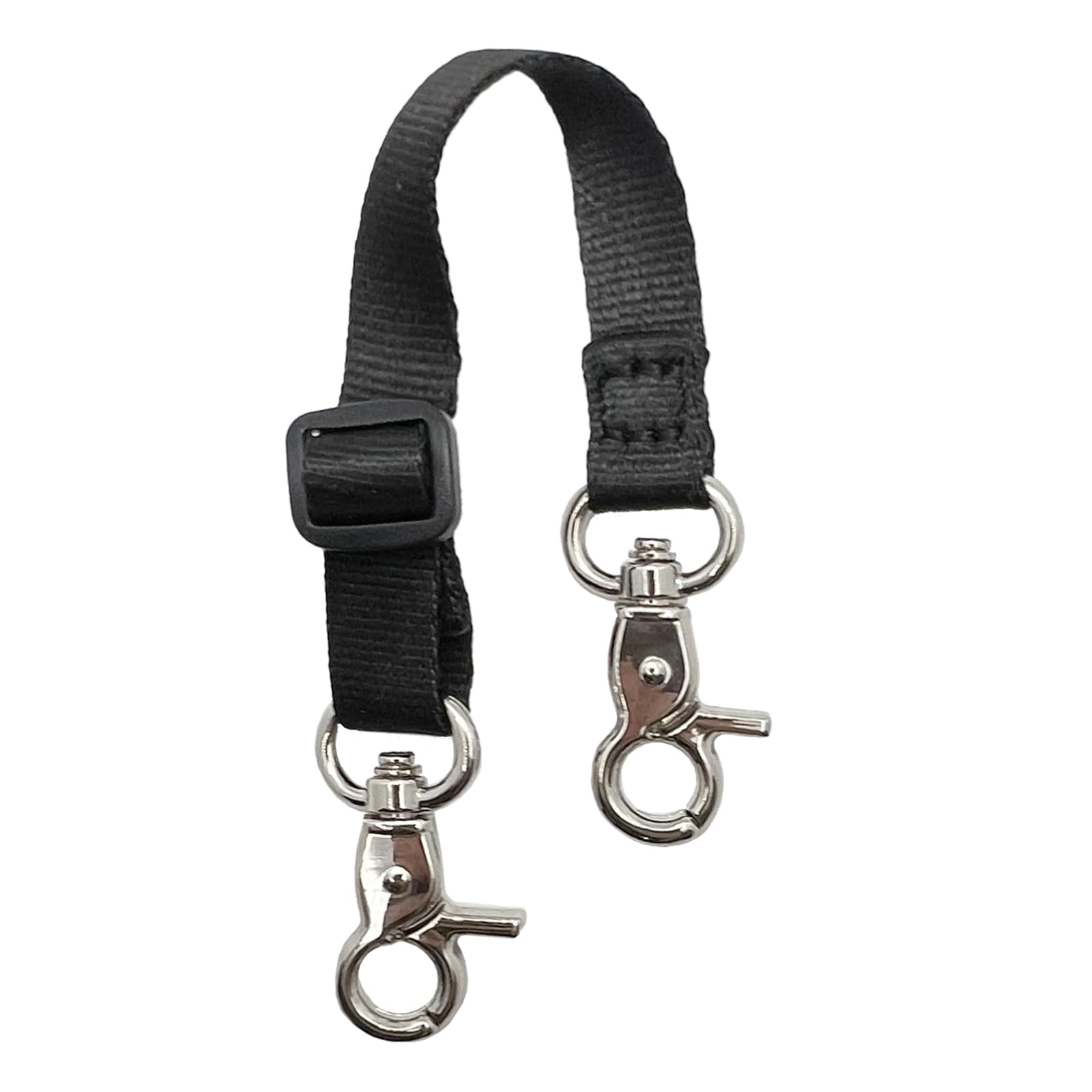 Adjustable Backup Safety Clip For Small Dogs, Double Ended Gentle Slip Collar Clip For Dog Harness Leash