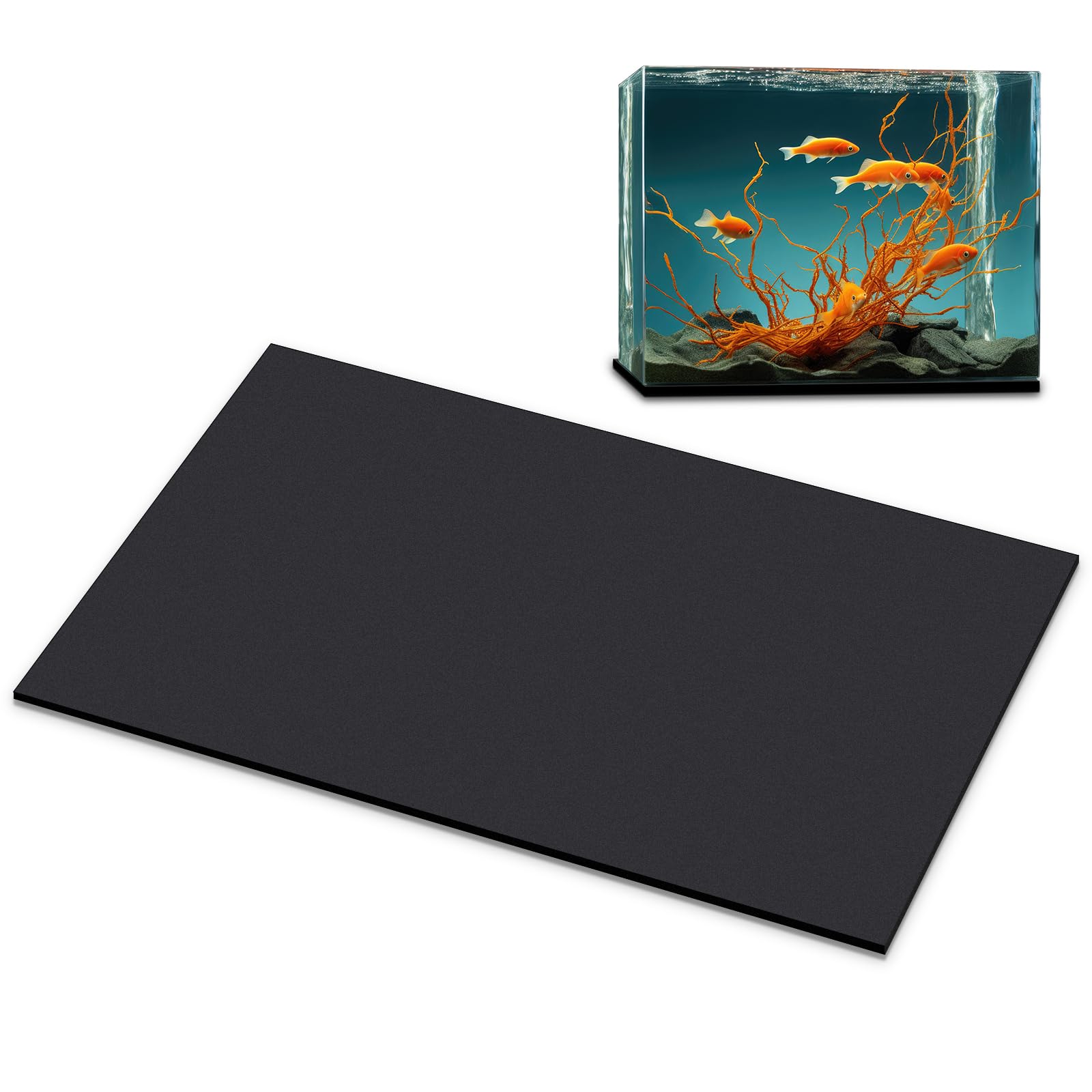 Pangda 30 X 12 Inch Aquarium Fish Self Leveling Mat For Under Tank Foam Compressible Neoprene Mat With Adhesive Backing Waterpro