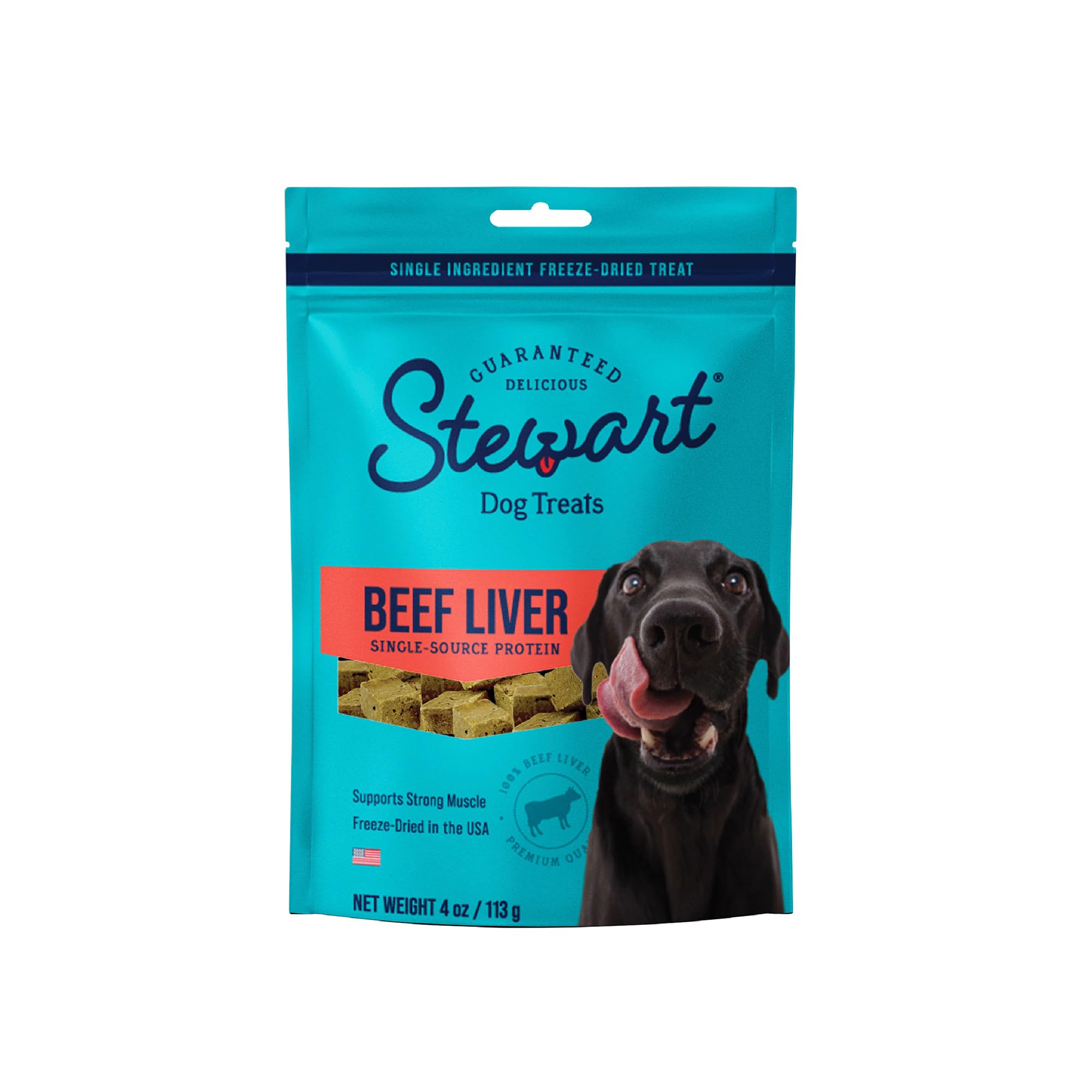 Stewart Freeze Dried Beef Liver Treats Resalable Pouch