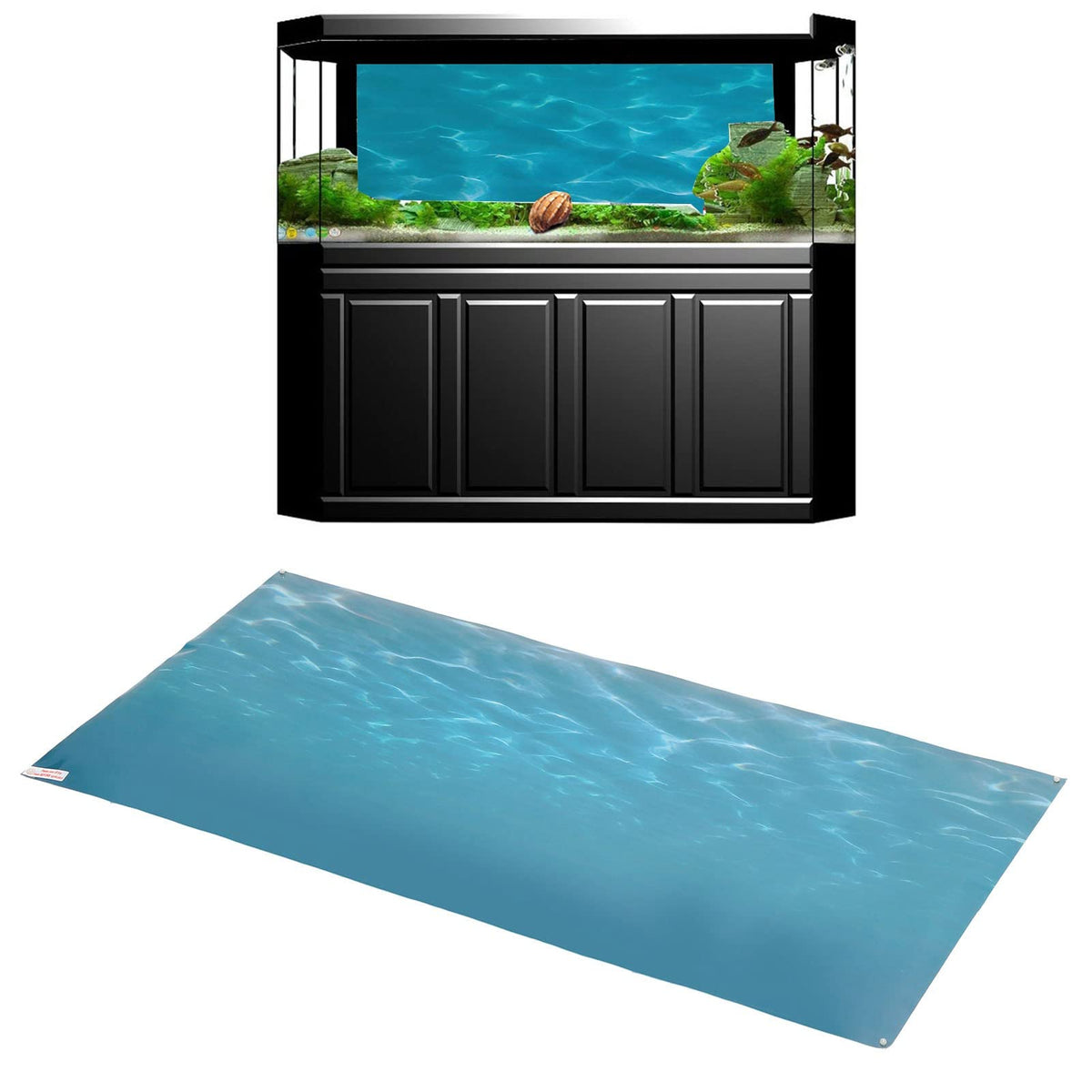 Aquarium Poster, Underwater Paper Cling Decals Sticker With Sea Water Pattern Aquarium Wallpaper Background Decoration Picture P