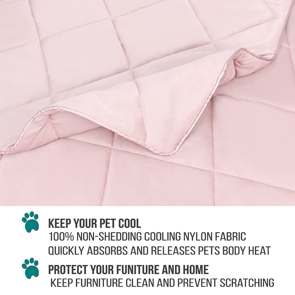 Petami Premium Cooling Dog Blanket | Lightweight Fluffy Pet Throw Blanket Bed Cover For Dogs, Cat, Puppies | Pet Blanket Furniture Protector Couch Sofa | Reversible Fuzzy Cozy | 29X40, Pink