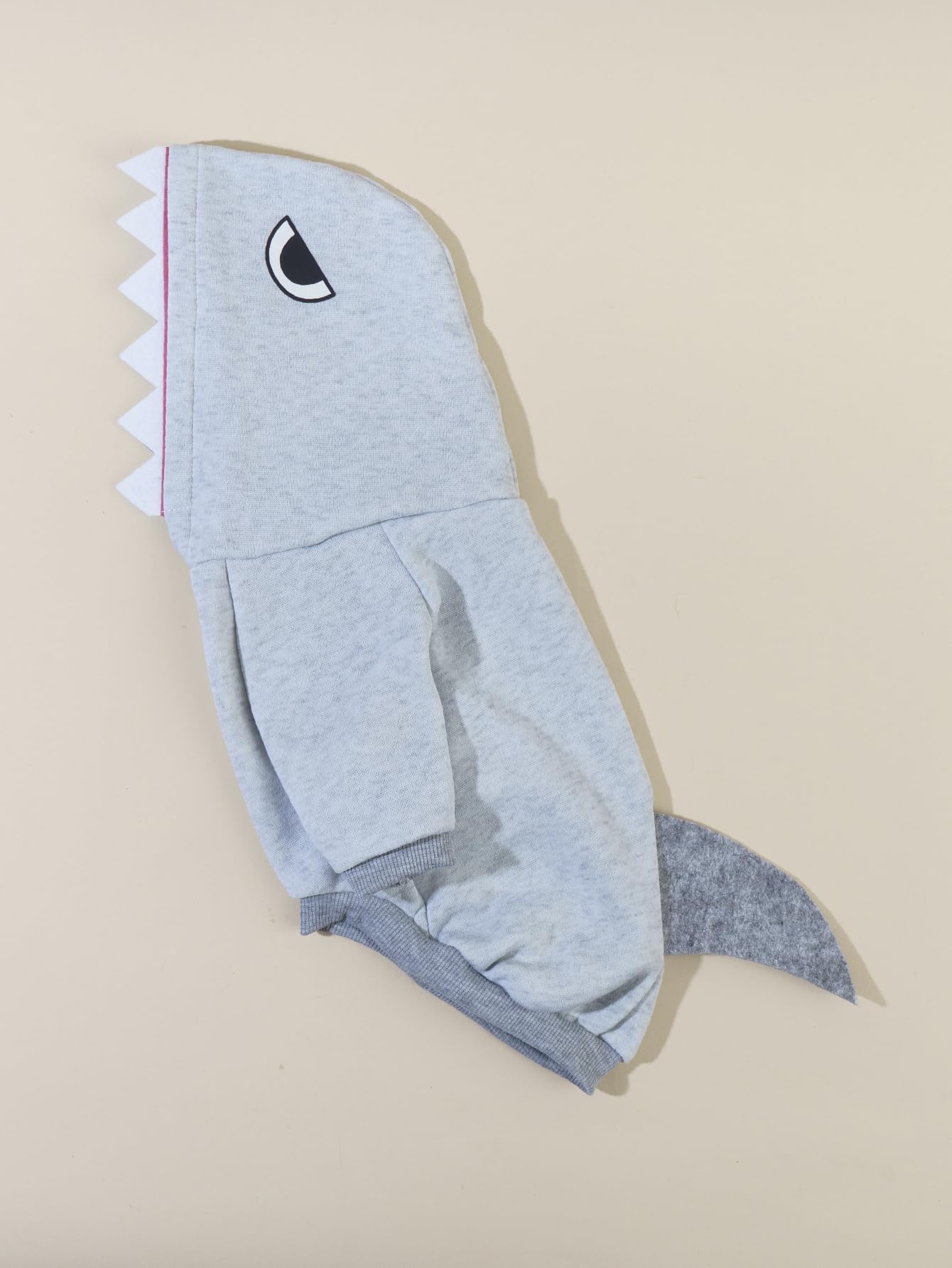 Qwinee Shark Dog Hoodie Dog Warm Jacket Coat Puppy Sweatshirt Christmas Halloween Dog Costume Cosplay Winter Dog Clothes Pet Apparel For Small Medium Dogs Cats Kitten Grey Xxs