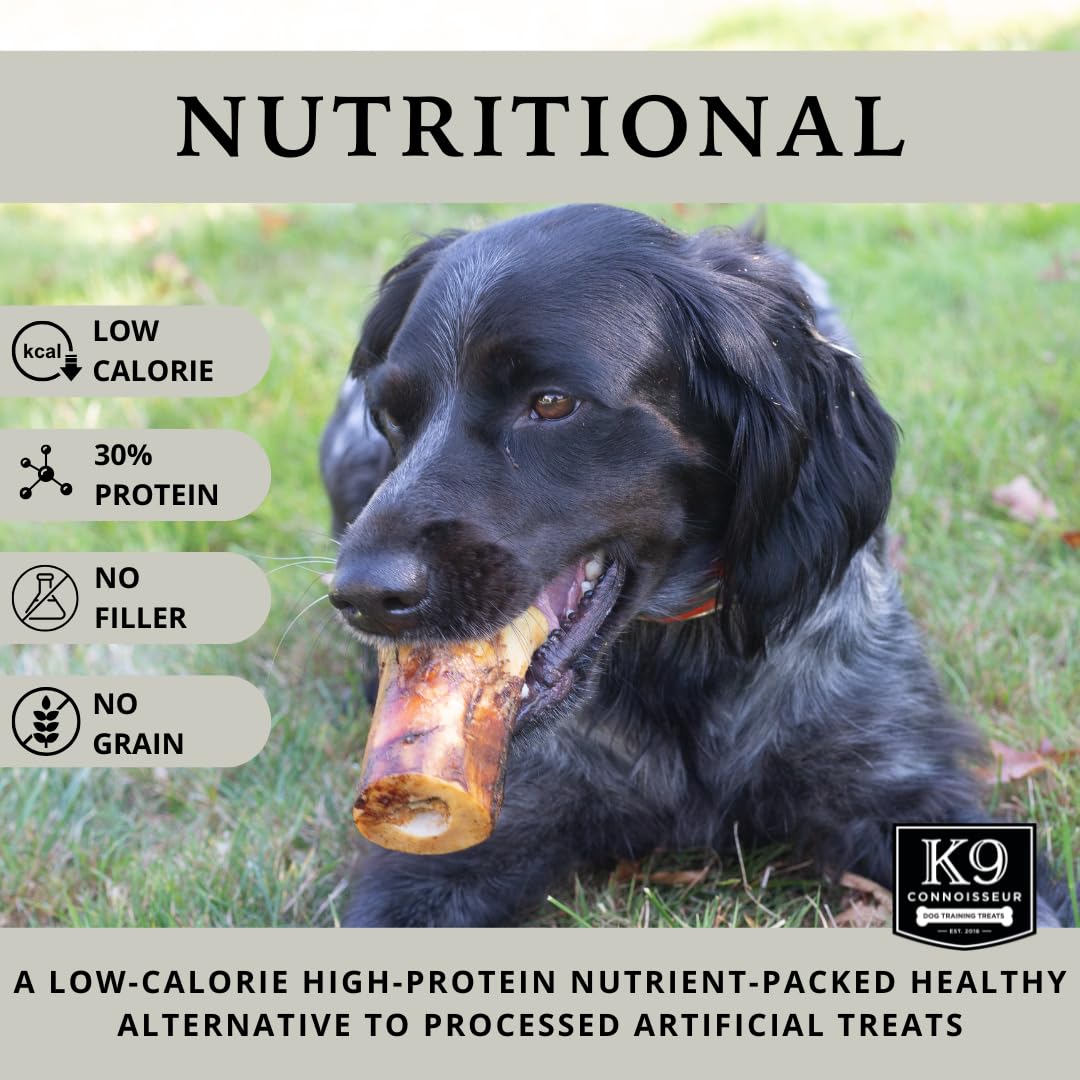 K9 Connoisseur Single Ingredient Dog Bones for Small Dogs - Natural Marrow Filled Treat, 15 lb Pack, Made in USA