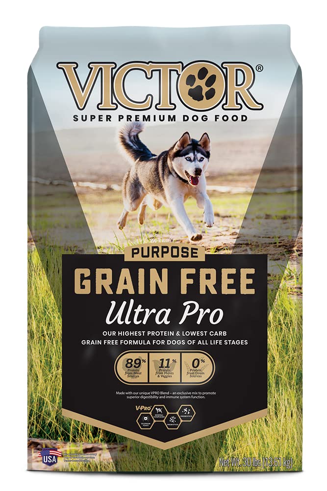 VICTOR Super Premium Dog Food - Grain Free Ultra Pro Dry Dog Food - High Protein, Low Carb Dog Food for Active Dogs - 42% Protei