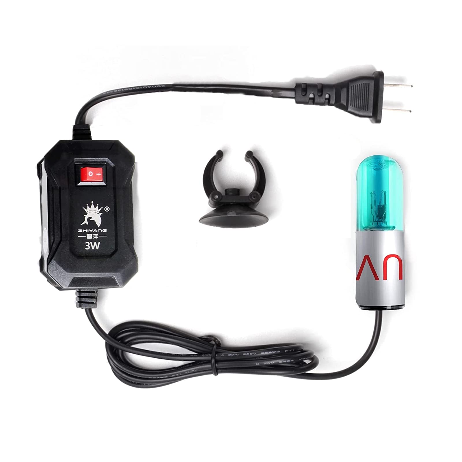 Aquarium 3W Uv Water Clean Light Green Alage Clear 3Inch Submersible Fish Tank Uvc Light For Fish Tank Sump Pump Swim Pool