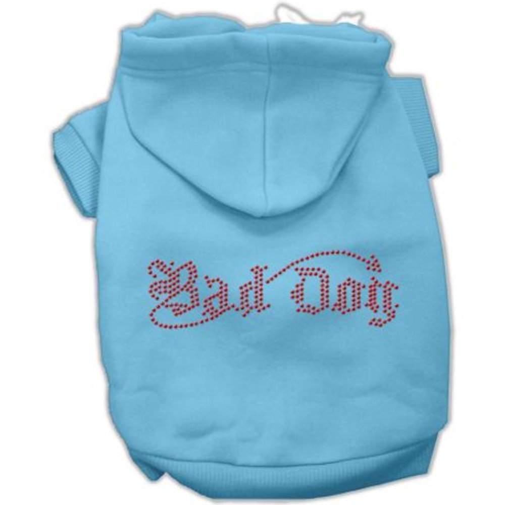 Pet, Dog & Cat Hoodie Rhinestone, Bad Dog Light Pink LG (10-14 lbs.)