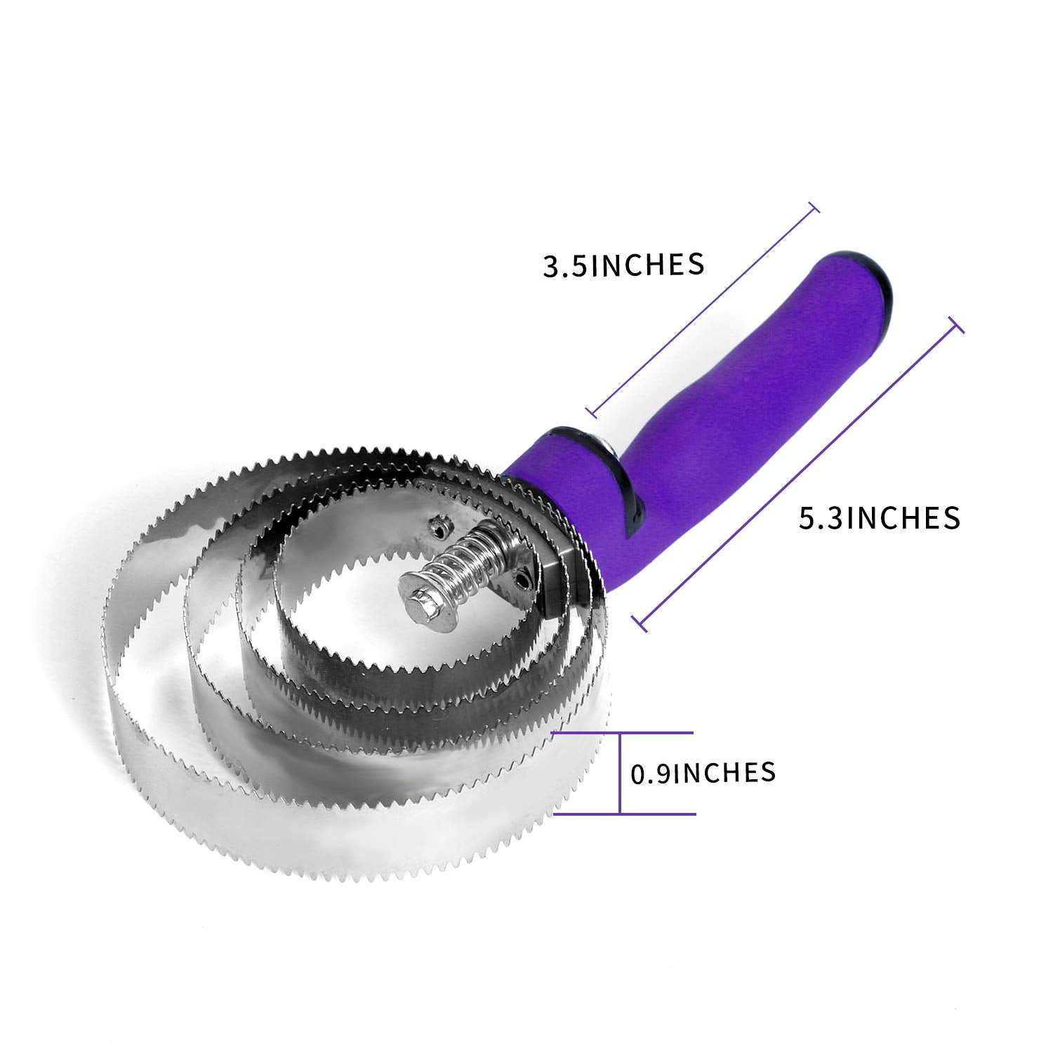 Both Winners Reversible Stainless Steel Curry Comb With Soft Touch Grip (Purple)