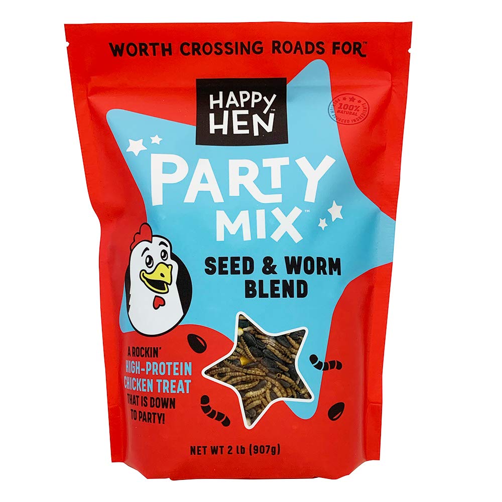 Happy Hen Treats Party Mix Seed And Mealworm, 2 Lb