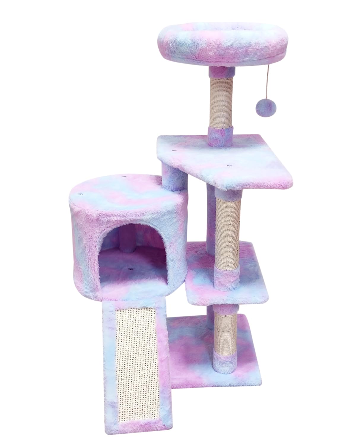 Miao Paw Cute Cat Tree Tower For Indoor Cats Condo With Sisal Scratching Posts Jump Platform Cat Furniture Activity Center Play