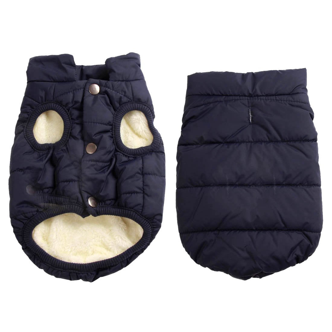 Joydaog 2 Layers Fleece Lined Warm Dog Jacket For Winter Cold Weather,Soft Windproof Medium Dog Coat,Blue Xl