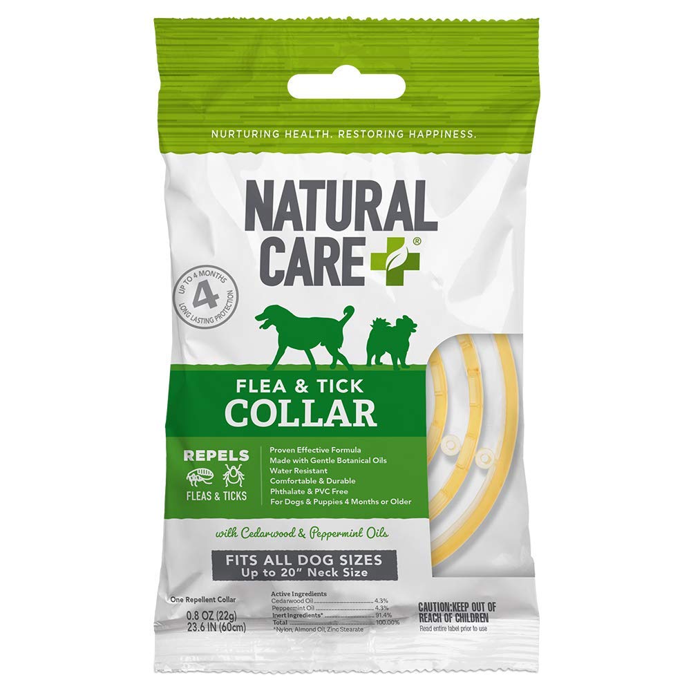 Natural Care Repellent Flea And Tick Collar For Dogs And Puppies - 4 Month Flea & Tick Treatment For Dogs - Repels Fleas & Ticks