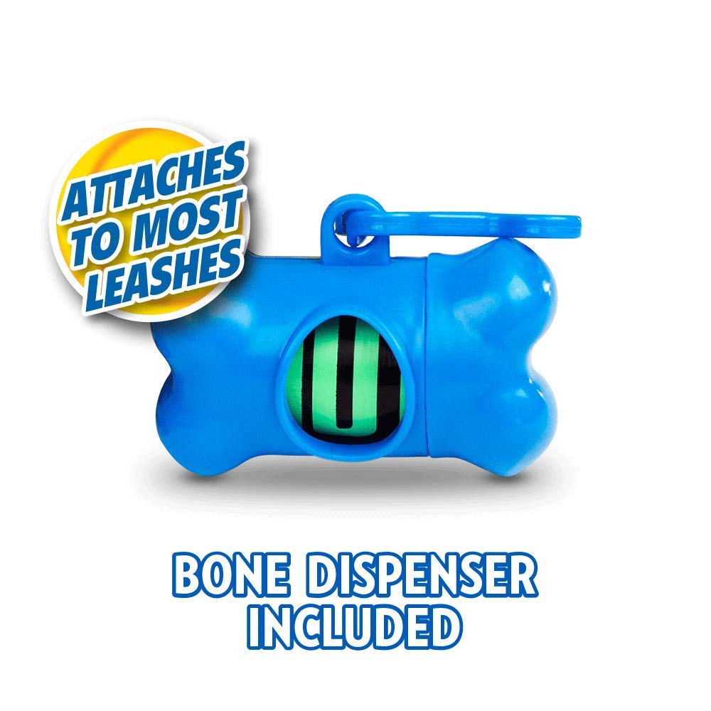 OUT! Dog Waste Bags with Leash Bag Dispenser - Rainbow Colored - Strong, Leak-Proof Poop Bags - Includes Easy Dispensing Box - 7