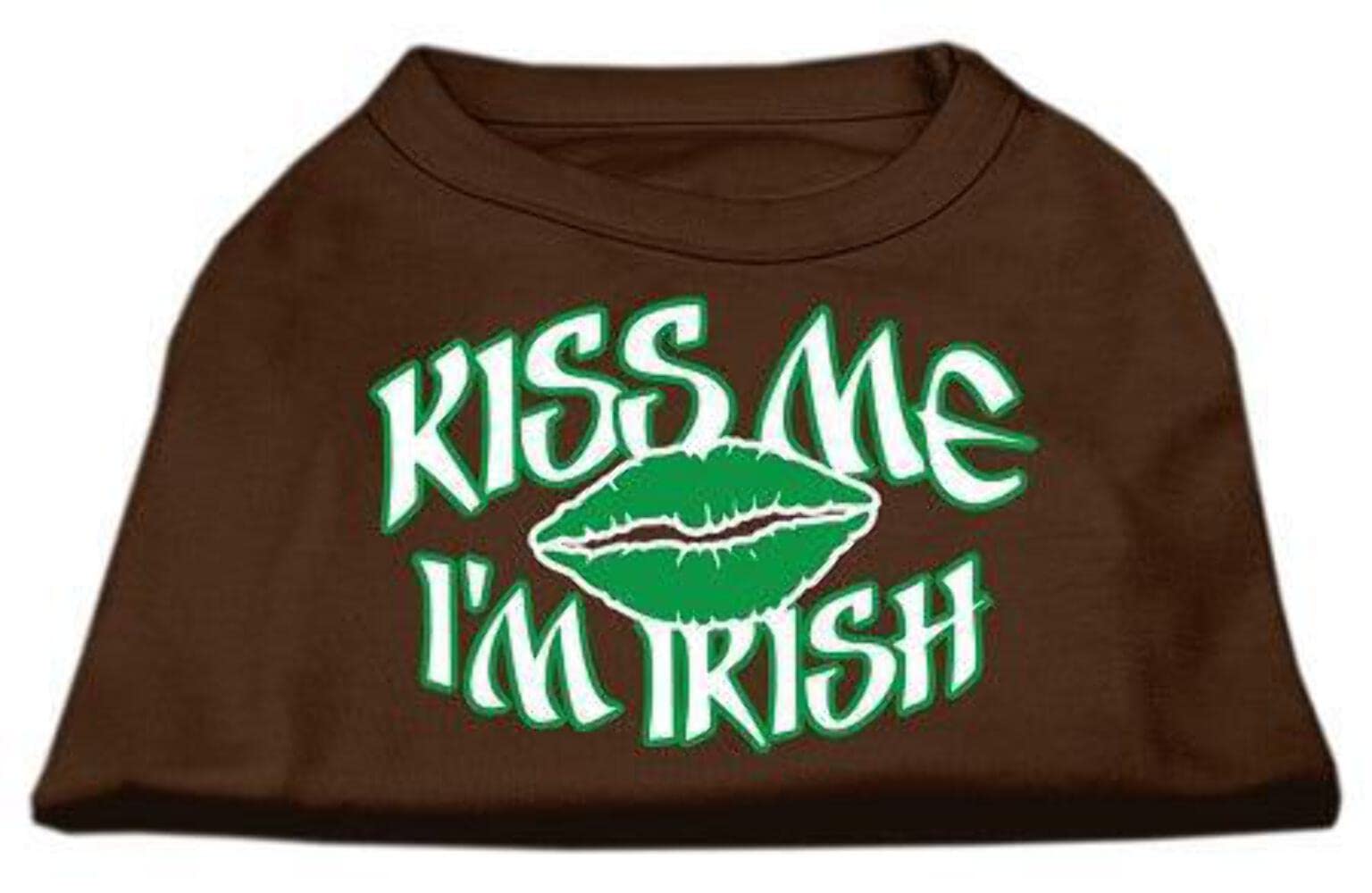 Mirage Pet Products 20-Inch Kiss Me I'm Irish Screen Print Shirt for Pets, 3X-Large, Emerald Green