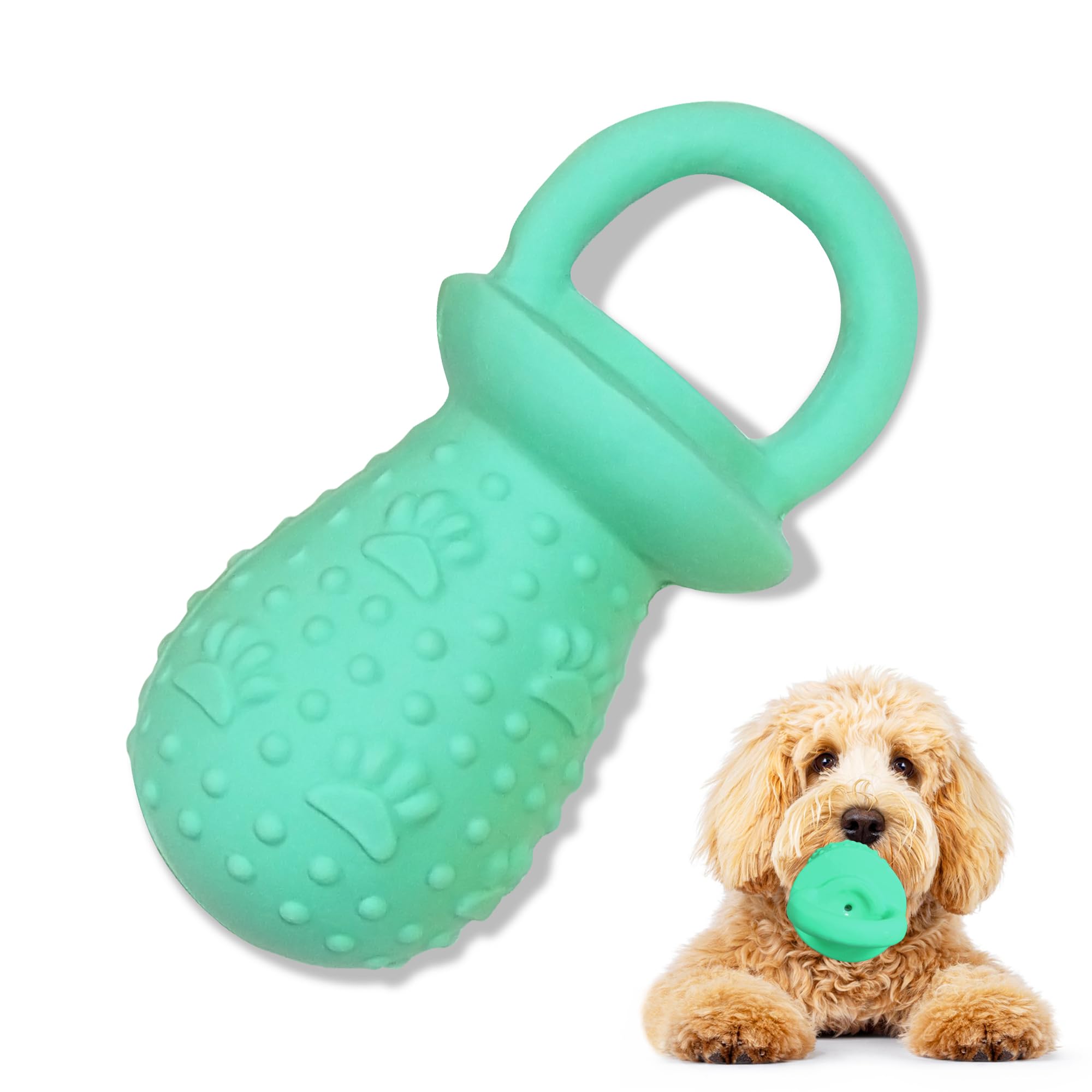 Llspet Latex Chew Dog Toys, Novelty Squeaky Pacifier Dog Toys, 5.2' Durable Pacifier Dog Chew Toys For Small And Medium Dogs(Bl