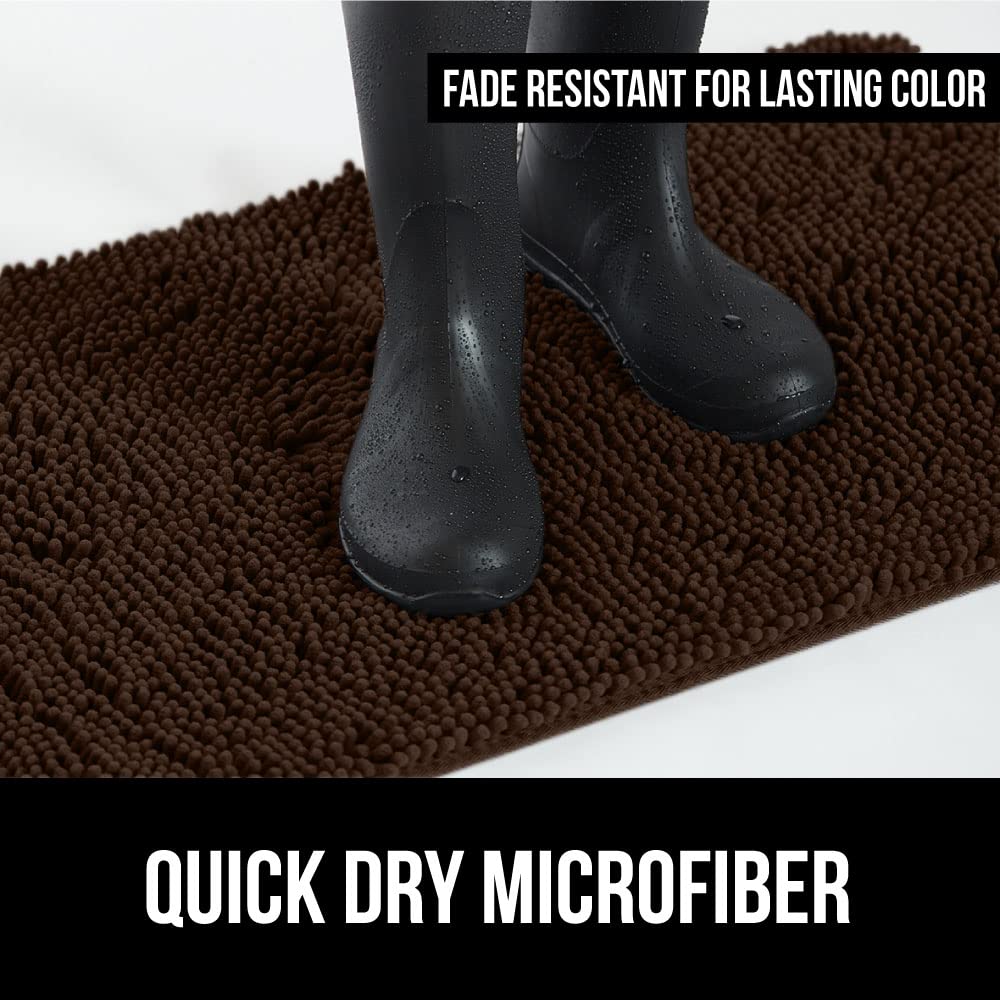 GORILLA GRIP Dog Doormat, Absorbent Doormats for Muddy Dogs Paws, 36x24 Machine Washable Soakstopper Rugs, Cleaner Floors, US De