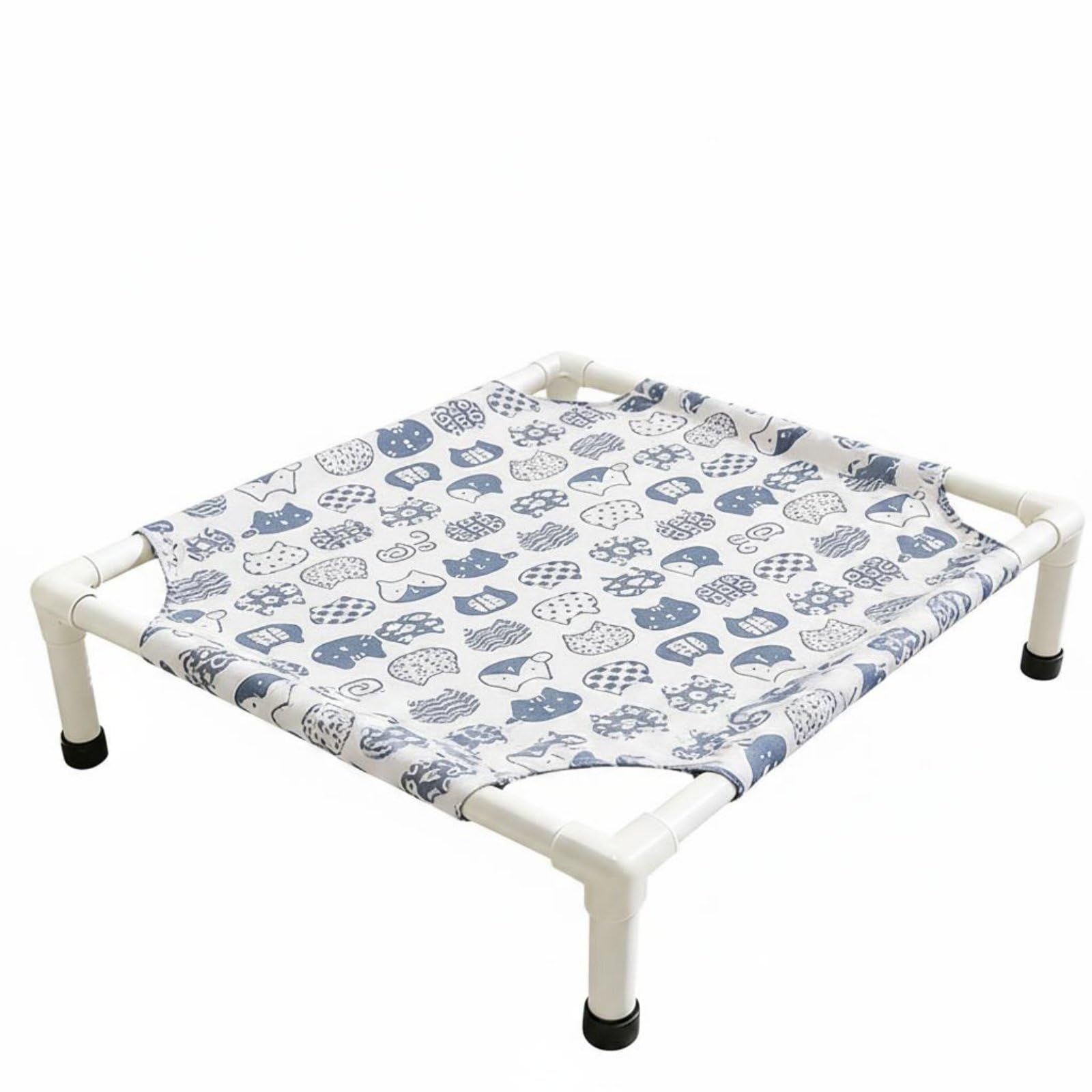 Merishopp Detachable Elevated Dog Bed YearRound Raised Dog Bed Washable Mesh Pet Cot Above the Ground for Small Dogs, L, White 
