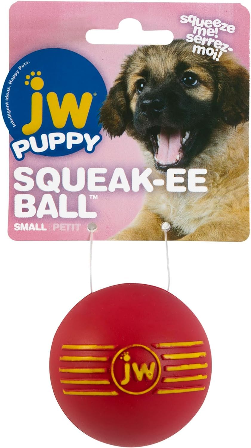 JW Pet Squeak Squeaker Dog & Puppy Fetch Chew Toy Small Ball 3 Pack