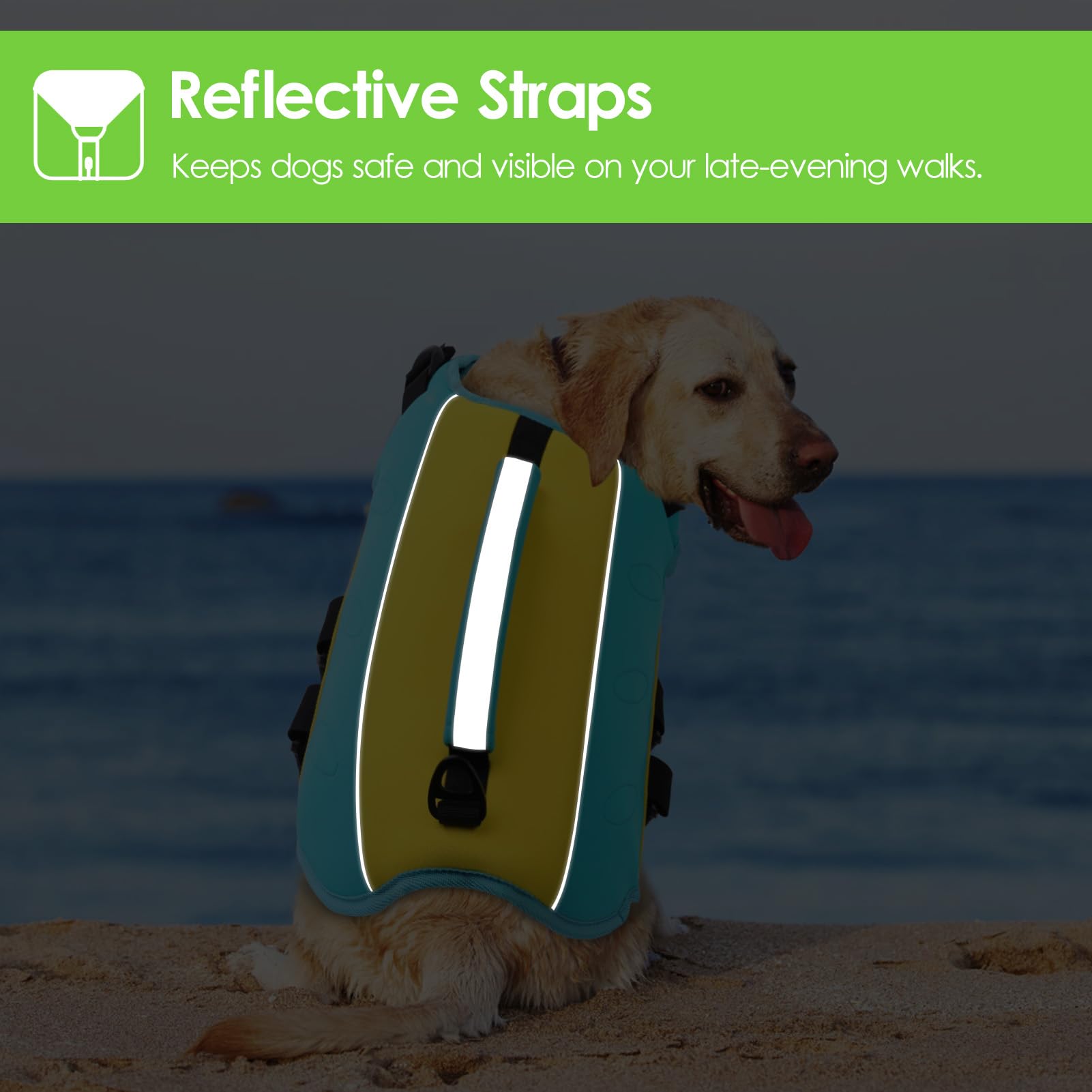 Aofitee Dog Life Jacket, Dog Life Vest For Swimming Boating, Ripstop Dog Swimming Vest With Rescue Handle And Superior Buoyancy,