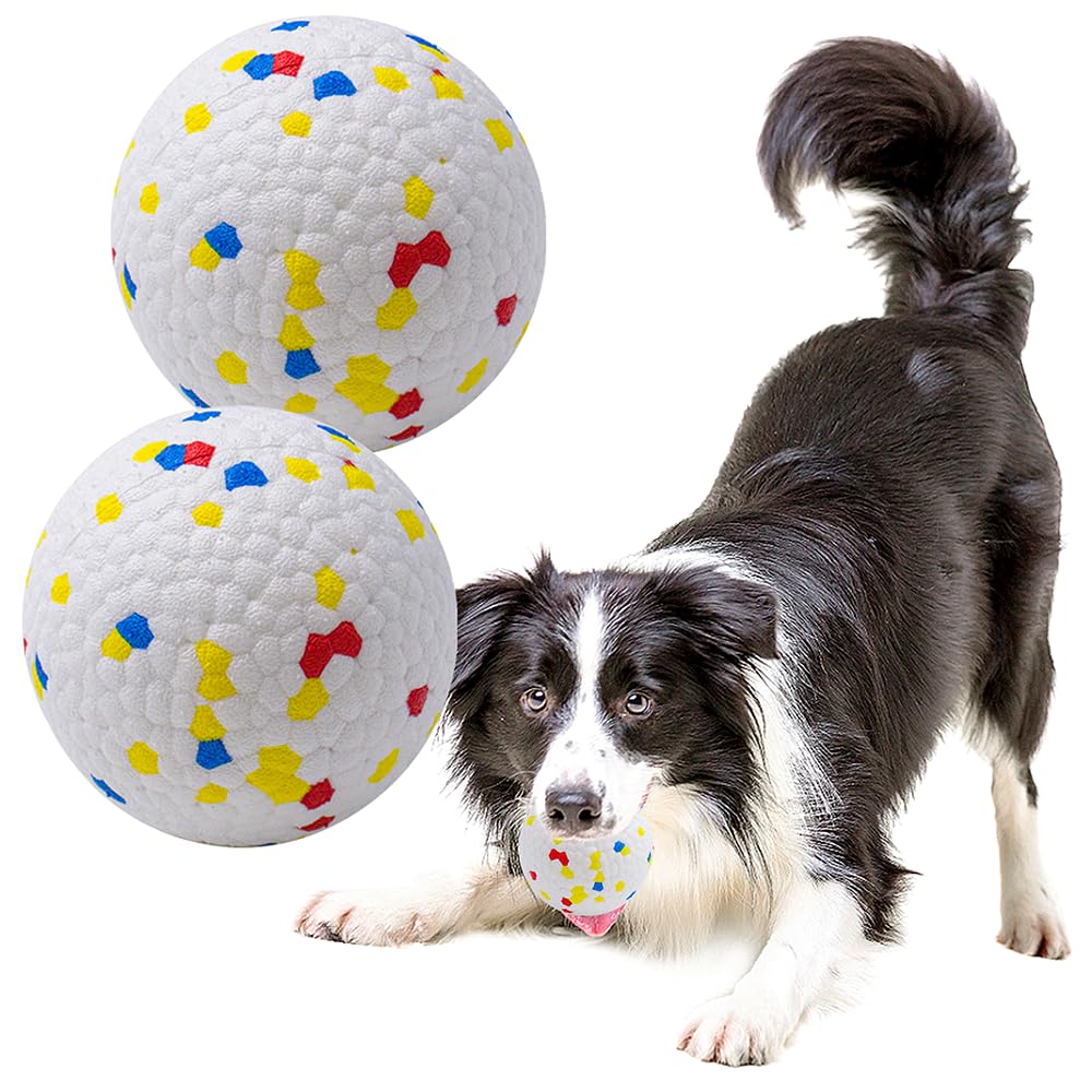 LIEVUIKEN Dog Balls Toys for Aggressive Chewers, Indestructible Bouncy Floating Balls for Dogs to Fetch, Durable Solid Rubber Ba