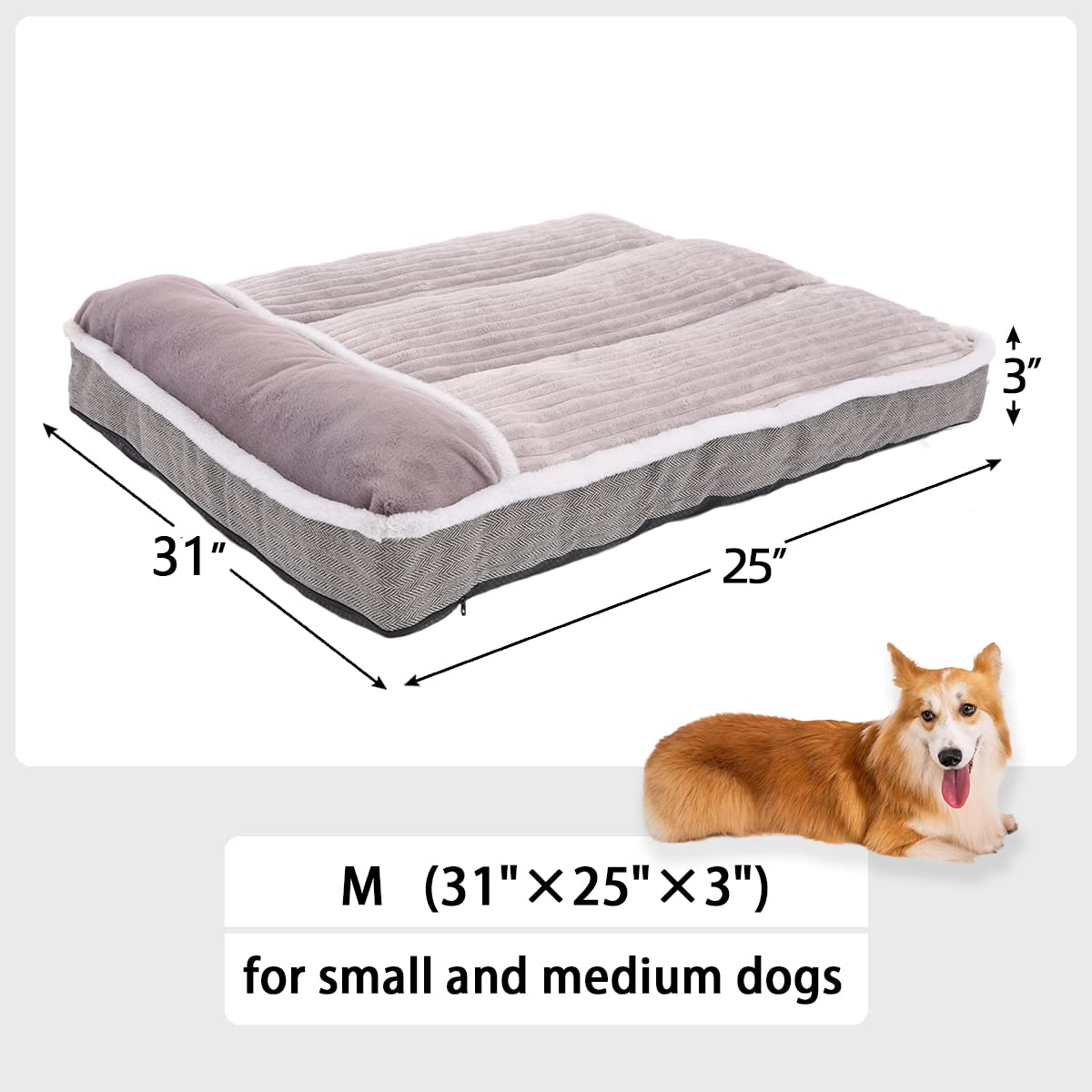 Windracing Dog Bed For Small Dogs, Dog Mattress With Pillow For Crate Kennel, Sofa Beds, Super Soft Pet Beds For Medium, Small Dogs Breeds,Pet Bed Puppy Bed,Beds & Furniture