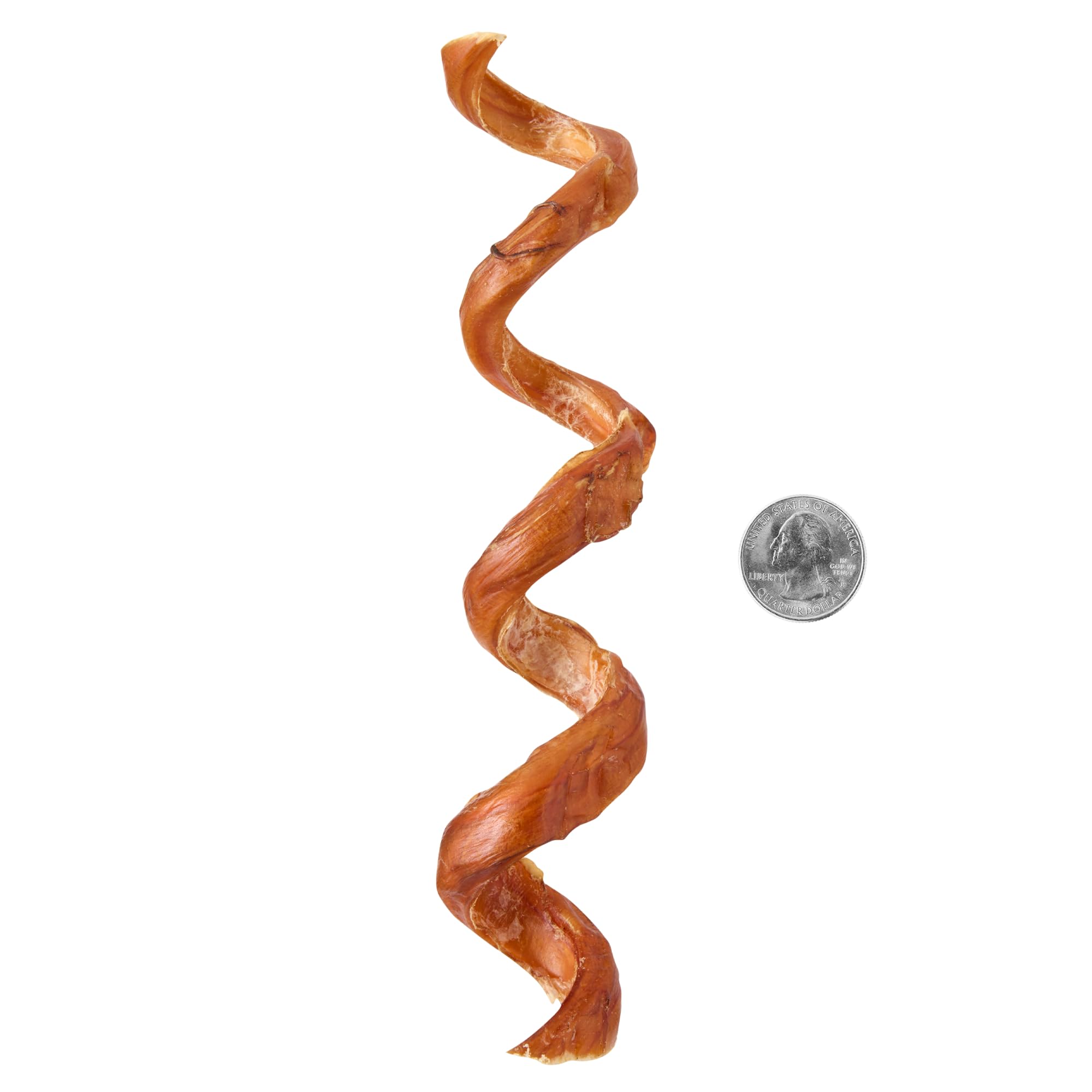Amazon Brand - Wonder Bound Bully Curls, All-Natural, Highly Digestible, Long Lasting Dog Beef Treats, 7 inch, 6 Count