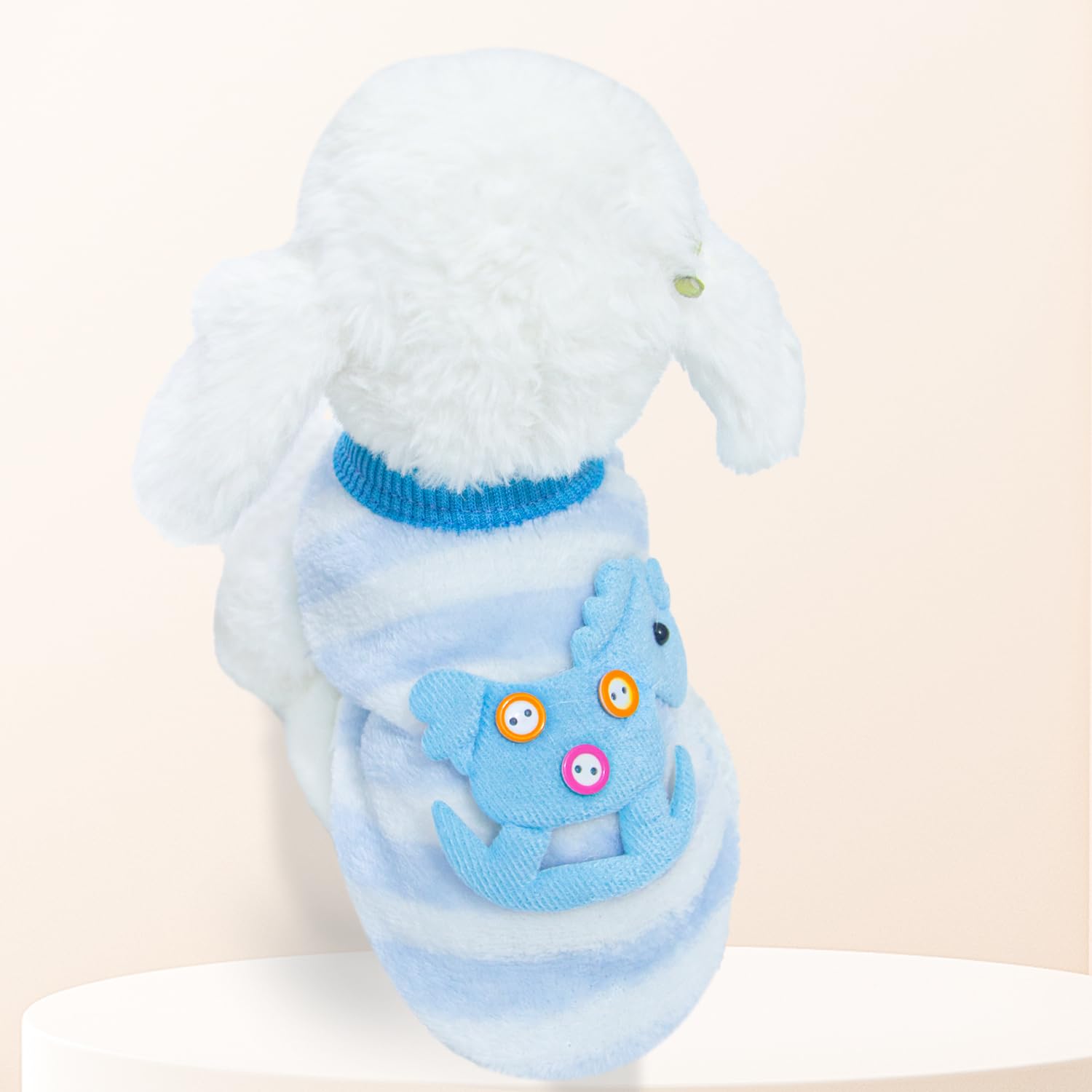 2 Pieces 0.5-0.8lb Teacup Dog Clothes Dog Sweaters for Small Dogs Girl Winter Fleece Dog Clothes Cute Warm Puppy Sweater XXXS XX