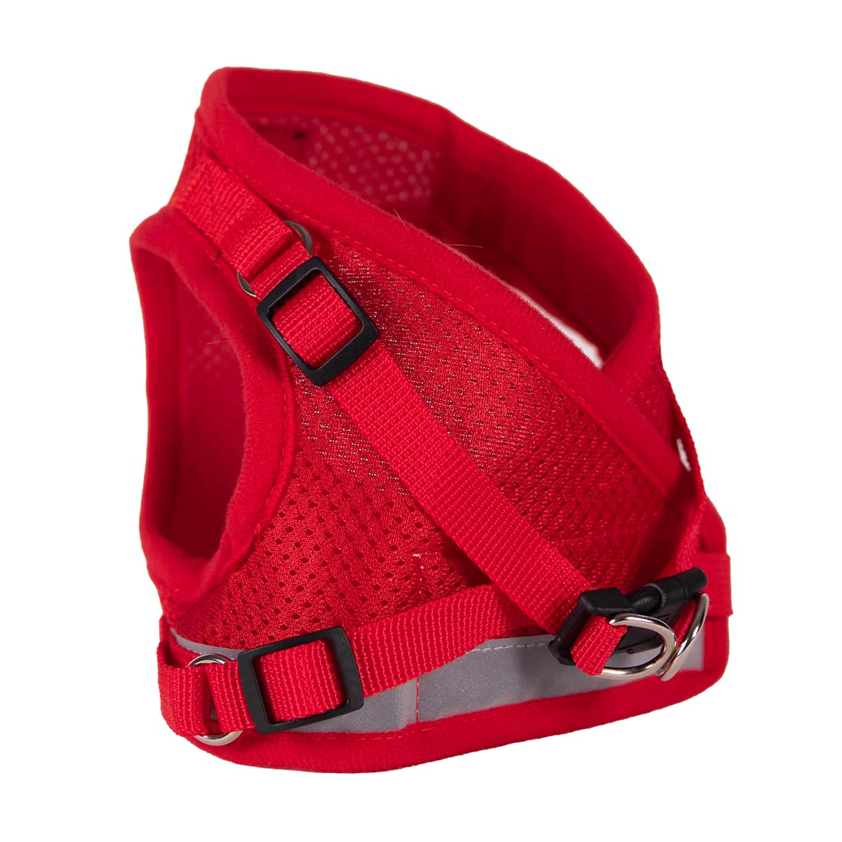Travel Cat Harness And Leash Set - Adjustable Fit Mesh Cat Harness And Reflective Strap - Comfort Escape Proof Harness For Cats, Kitten For Outdoor Walking, Hiking (Small, Red)