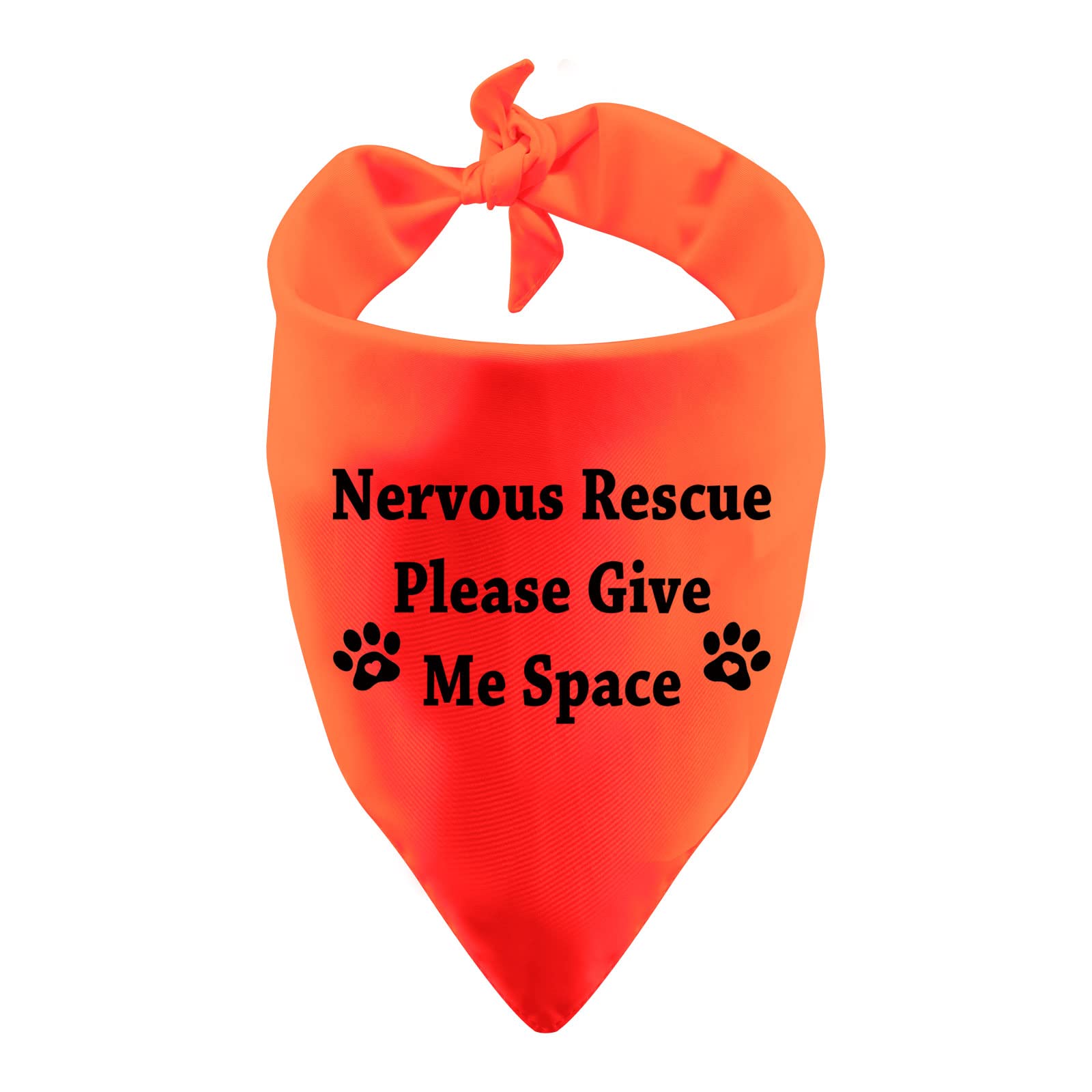 Funny Dog Bandana Nervous Rescue Please Give Me Space Dog Pet Scarf Baby Shower Alert Pet Bandanas(Give Me Space)